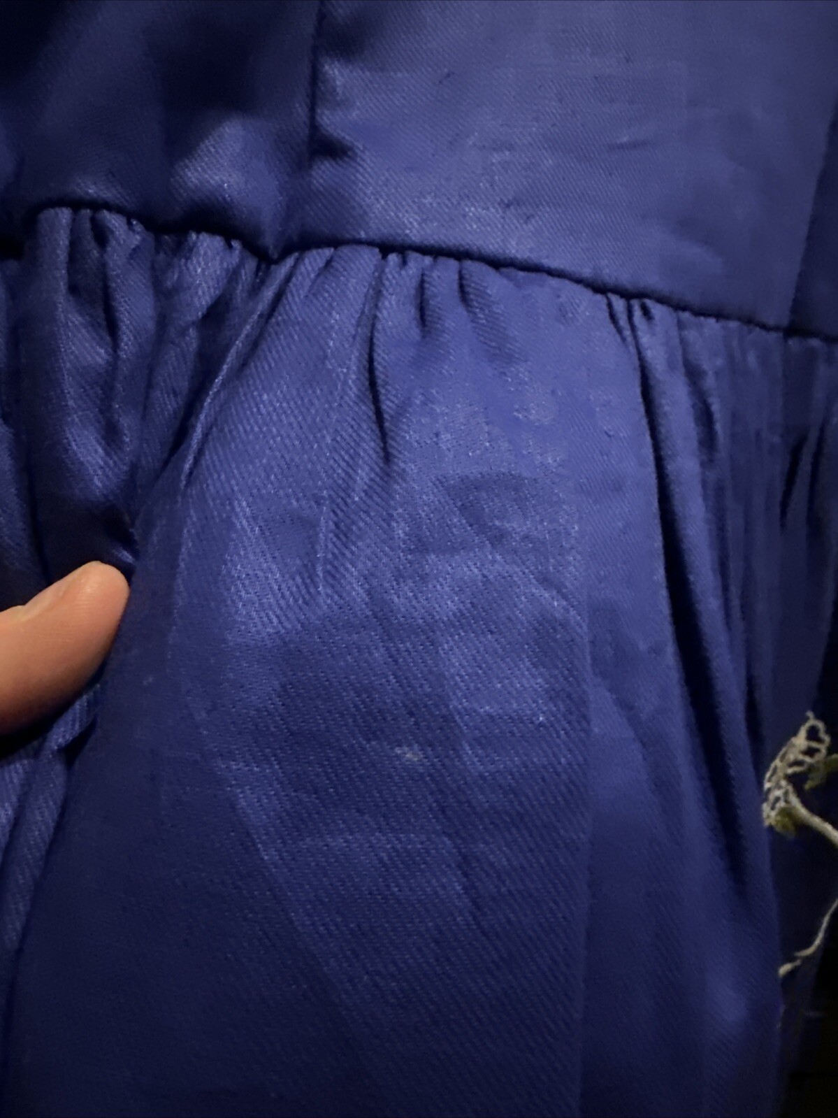 VTG Made Exclusively For Tesoro’s Philippines Embroidered Lines Blue Dress 10