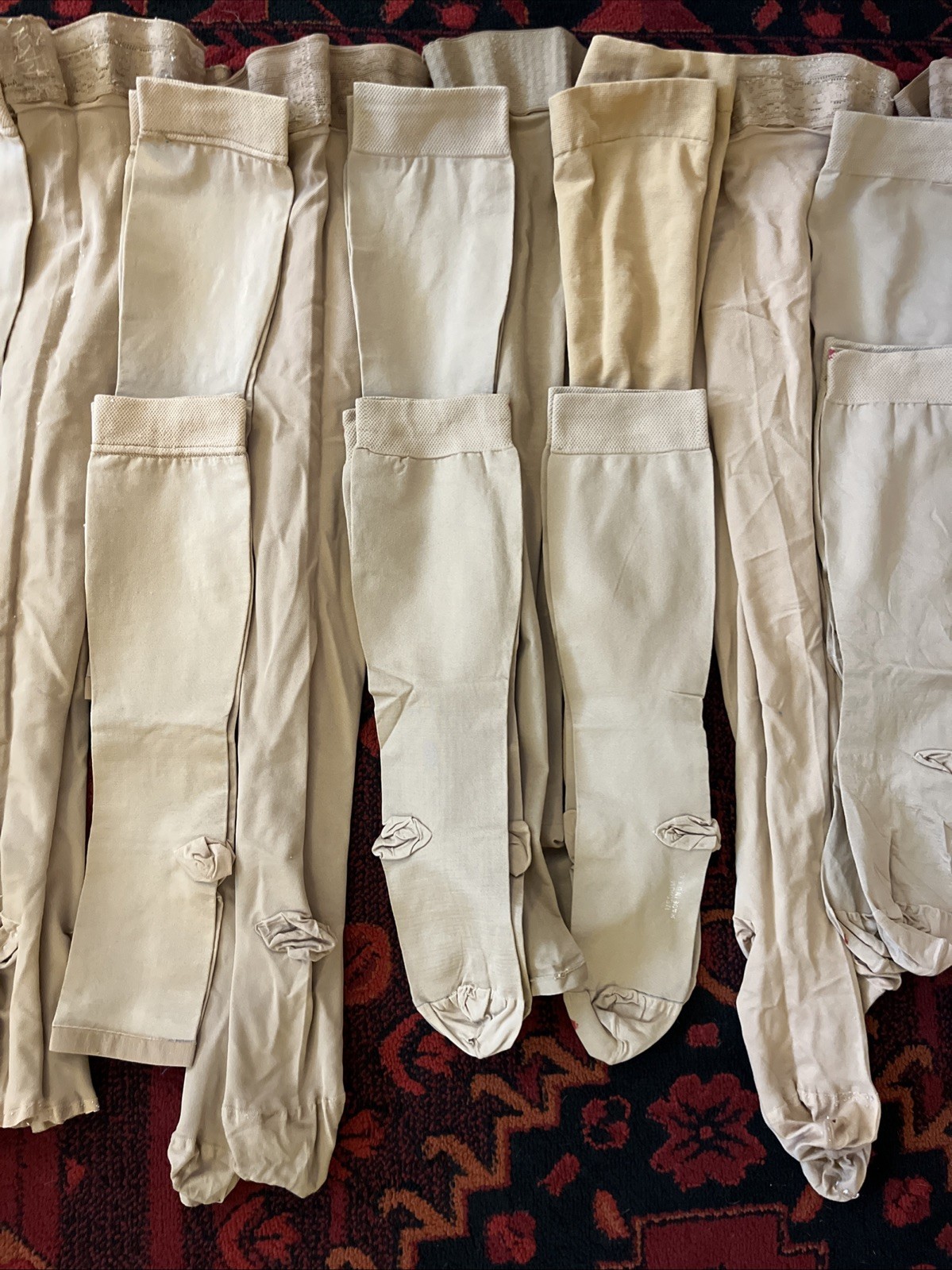 Lot Of 19 Vintage Women’s COMPRESSION Nylons Size Medium