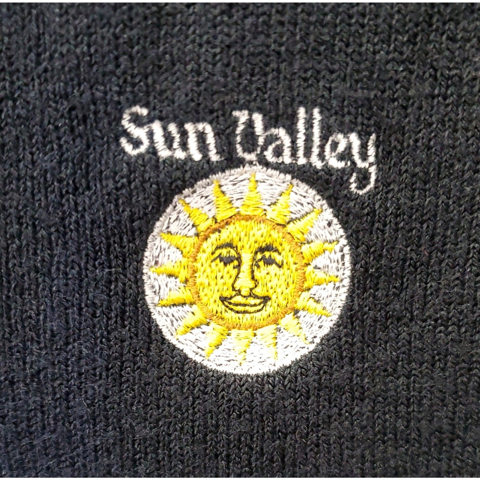 Vintage Black Lady Pickering Sun Valley Golf Country Club Preppy Sweater MED