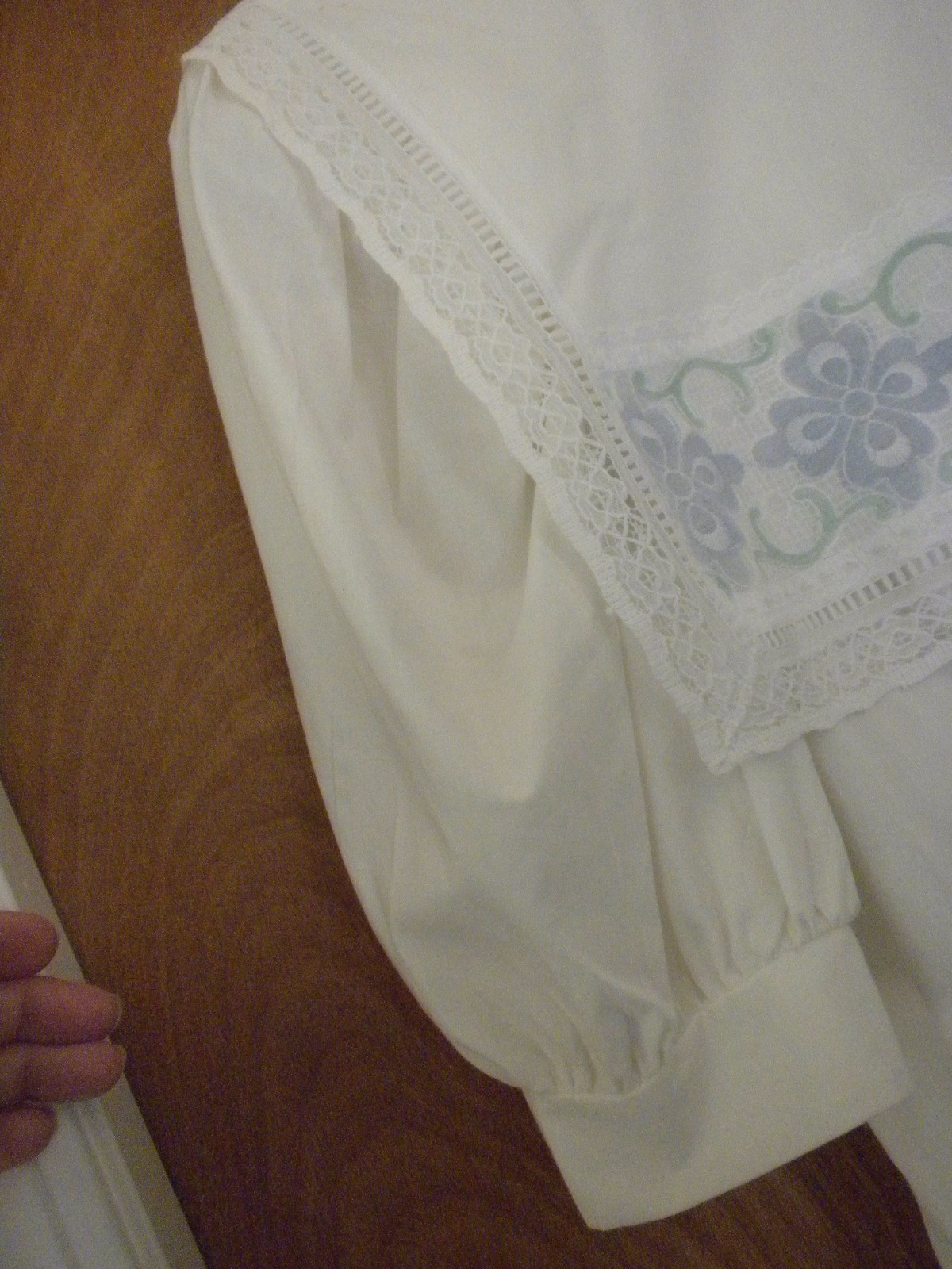 VTG Gunne Sax Sailor White Collar Dress Prairie Cottage 11 Jessica McClintock