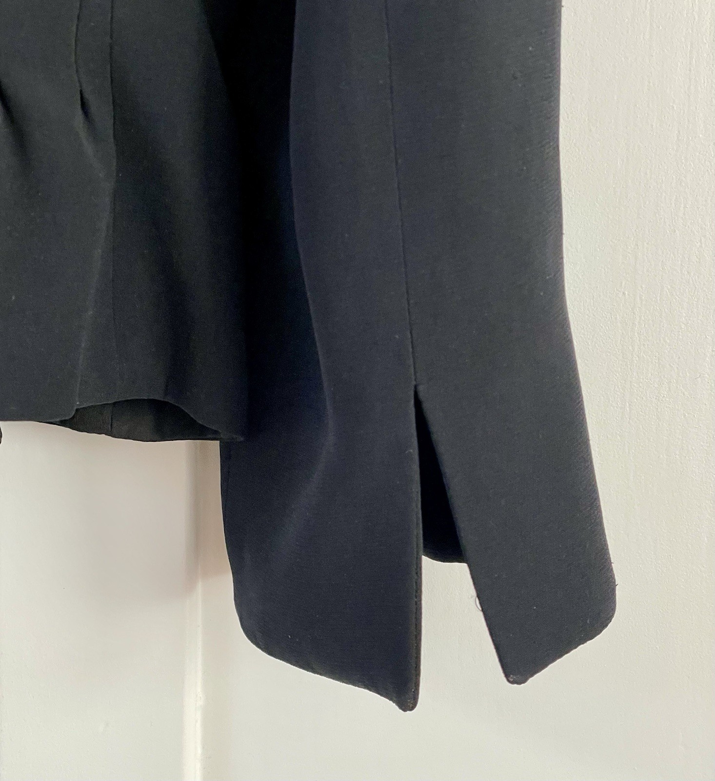 Vintage Giorgio Armani Le Collezioni black Silk Cady Cropped Jk Sz6 Madein Italy