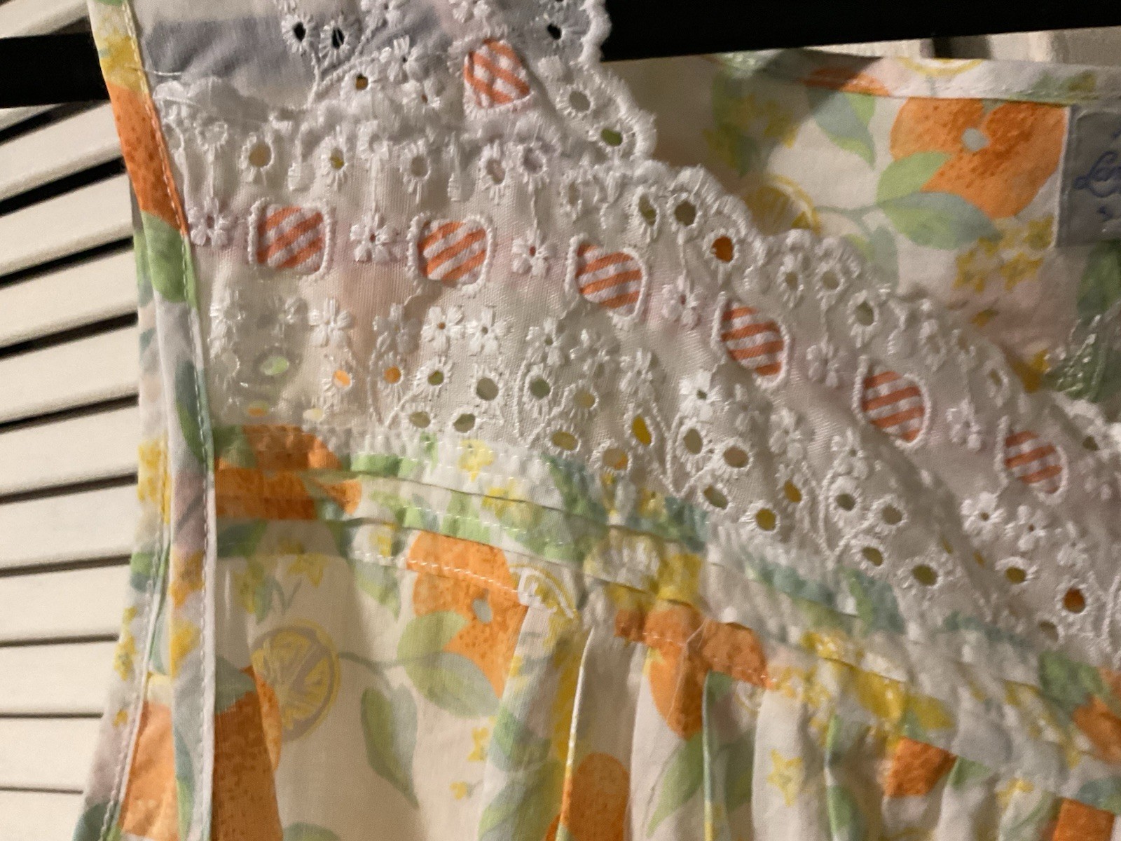 Vintage Plus House Dress / Lana of Salzburg Old Store Stock Cotton Eyelet Fabric