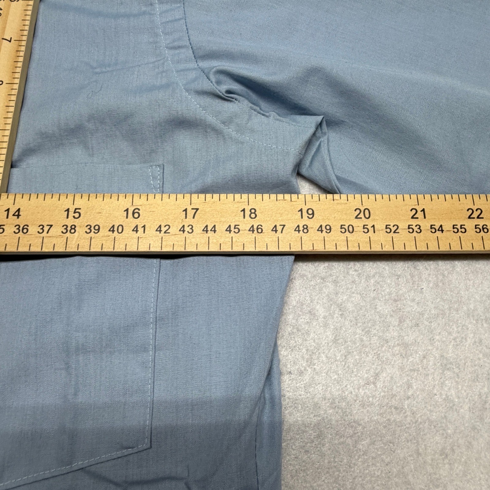 Vintage JCPenney MW No Iron Short Sleeve Button Down Shirt Blue Collar Small