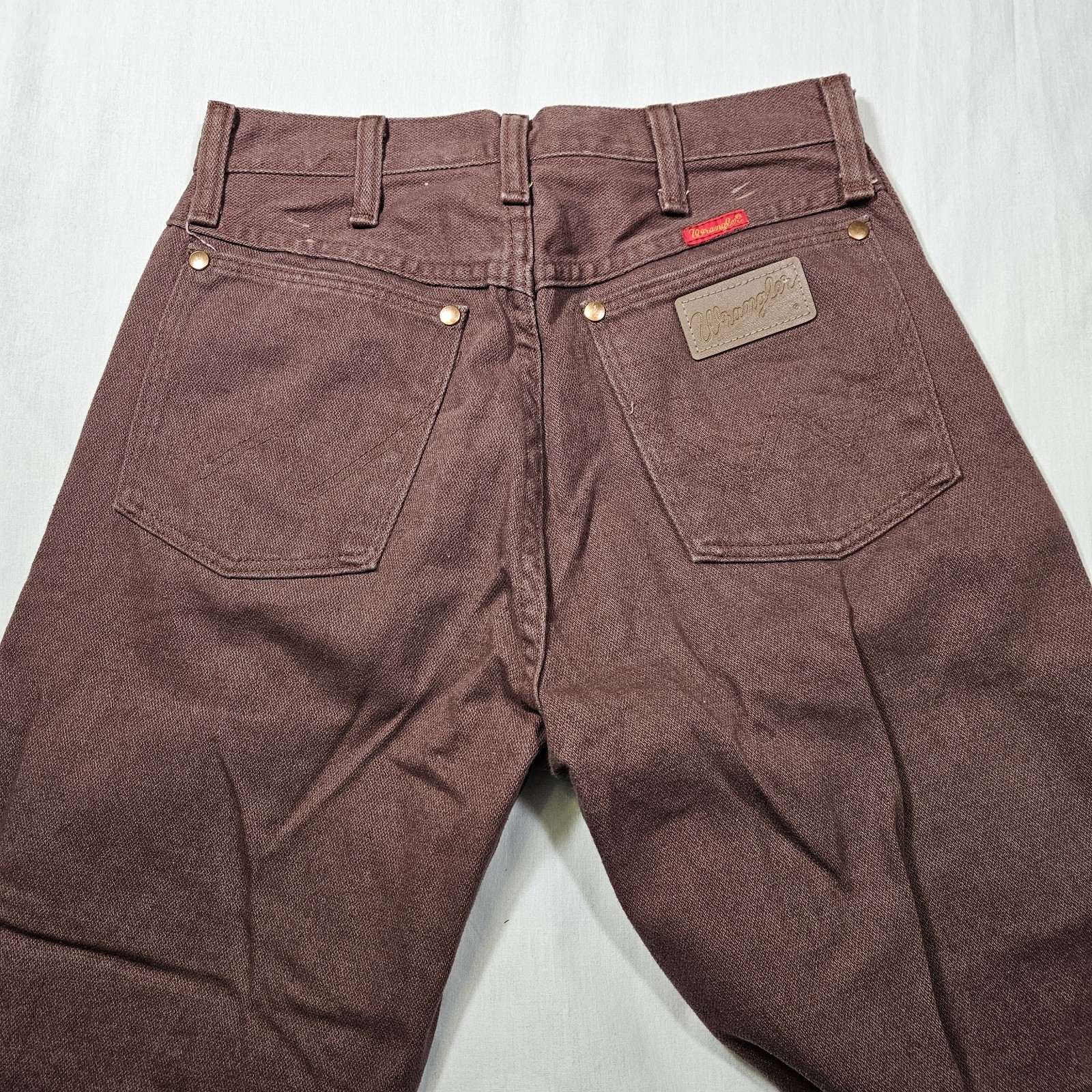 Vintage Wrangler Brown Cowboy Cut Slim Fit Jeans Made in USA High Rise 9×32