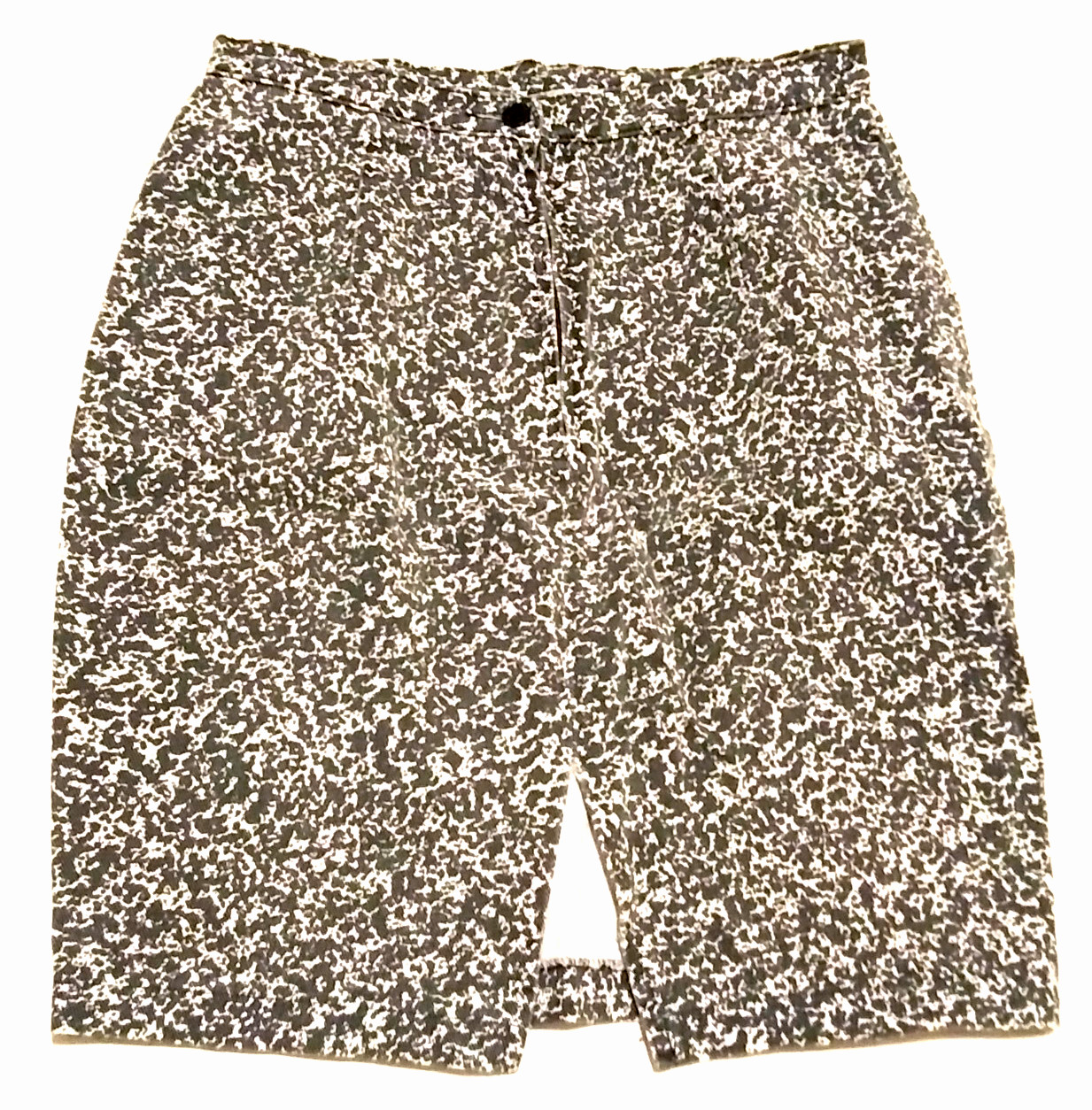 Vintage 1980s JouJou Black White Camo Mini Skirt Juniors Size 7