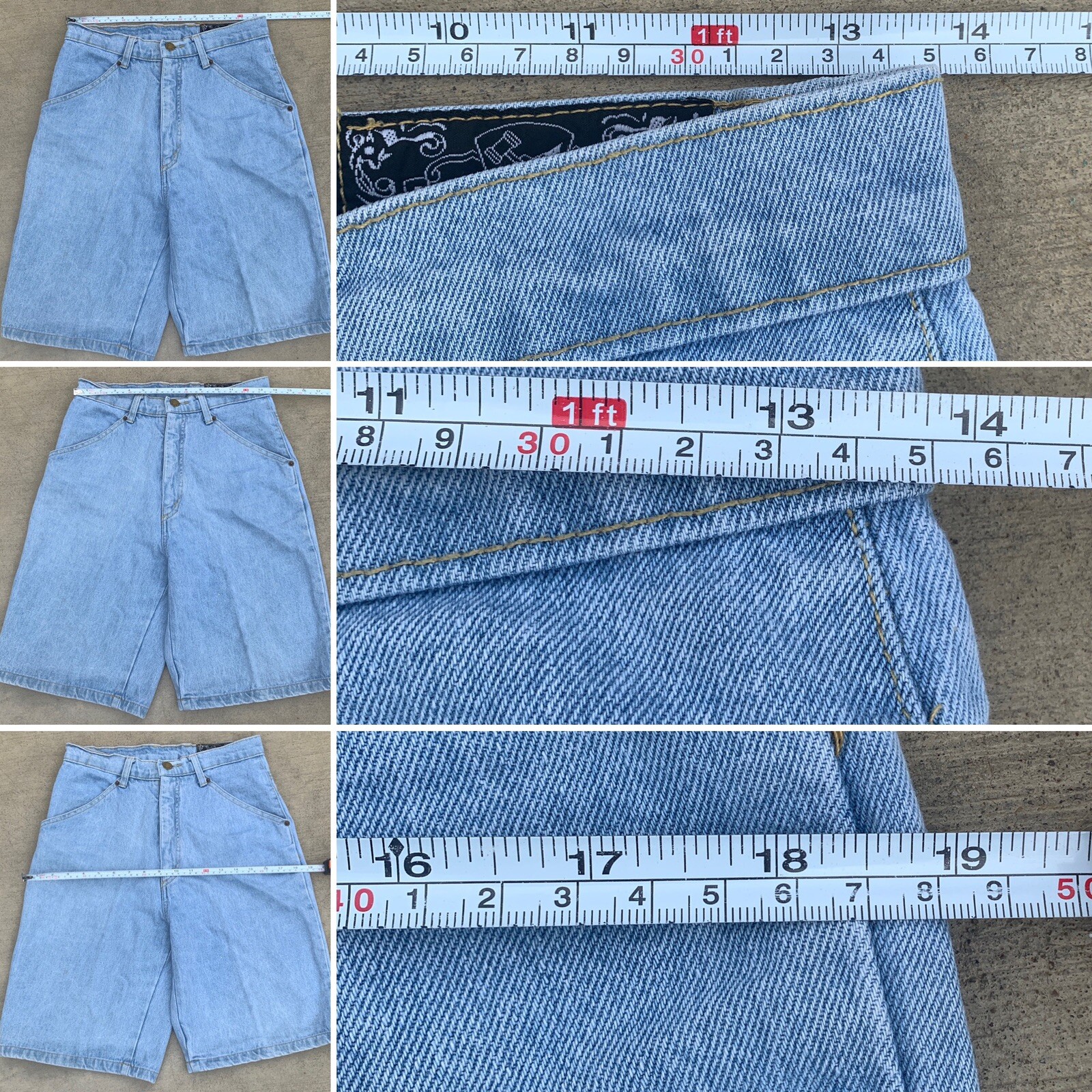 Not Guilty USA High Waist Denim Shorts 9/10 28 In Waist Talon 42 Zipper Jorts