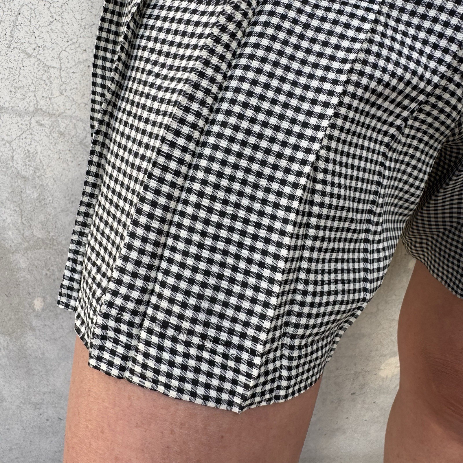 Vintage 1930s Checkered Black&White Rayon Pleated Shorts Sportswear Tennis