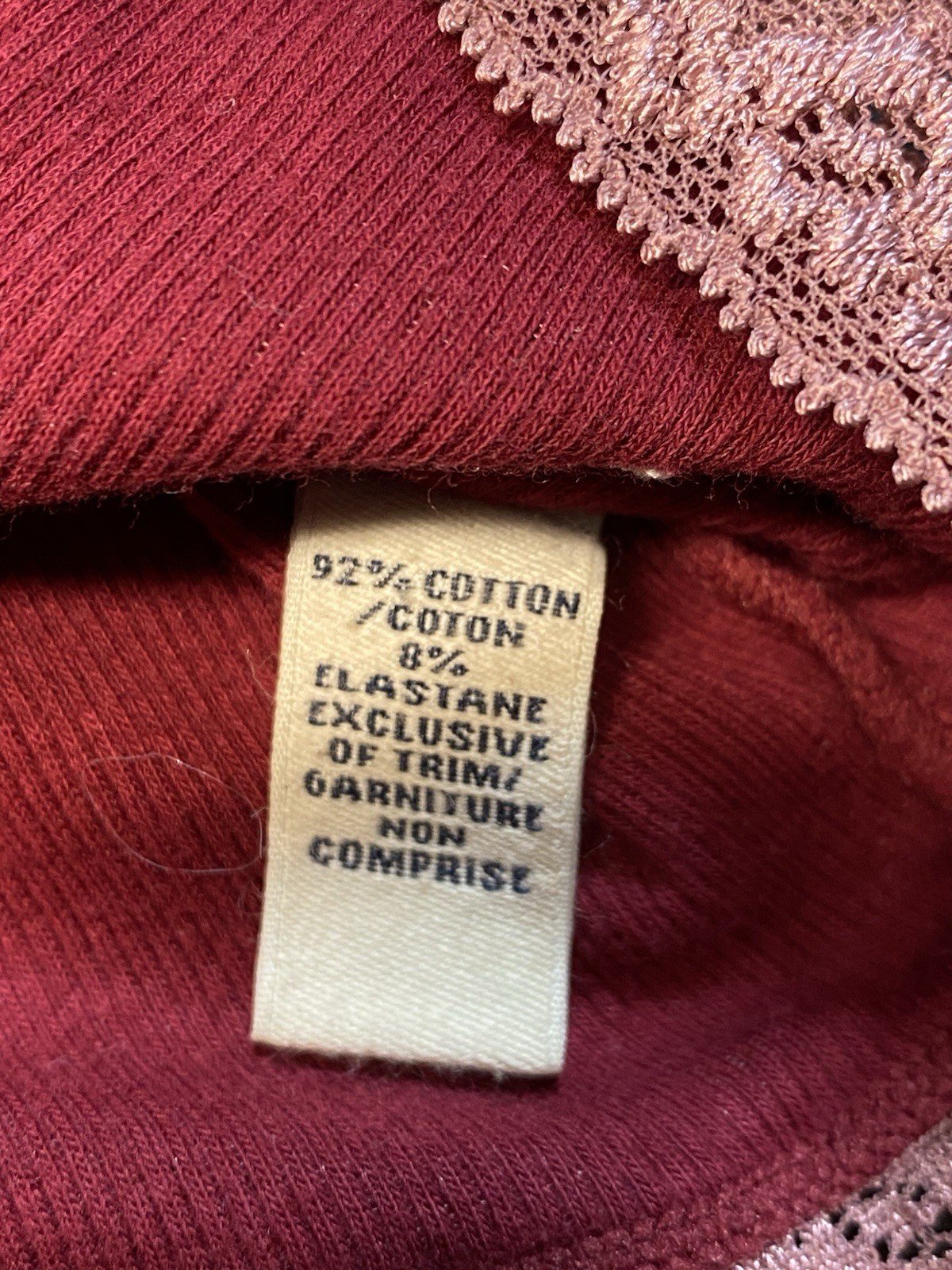 VTG Abercrombie Girls Y2K Babydoll Lace Trim Cami Tank Top Size Small Maroon