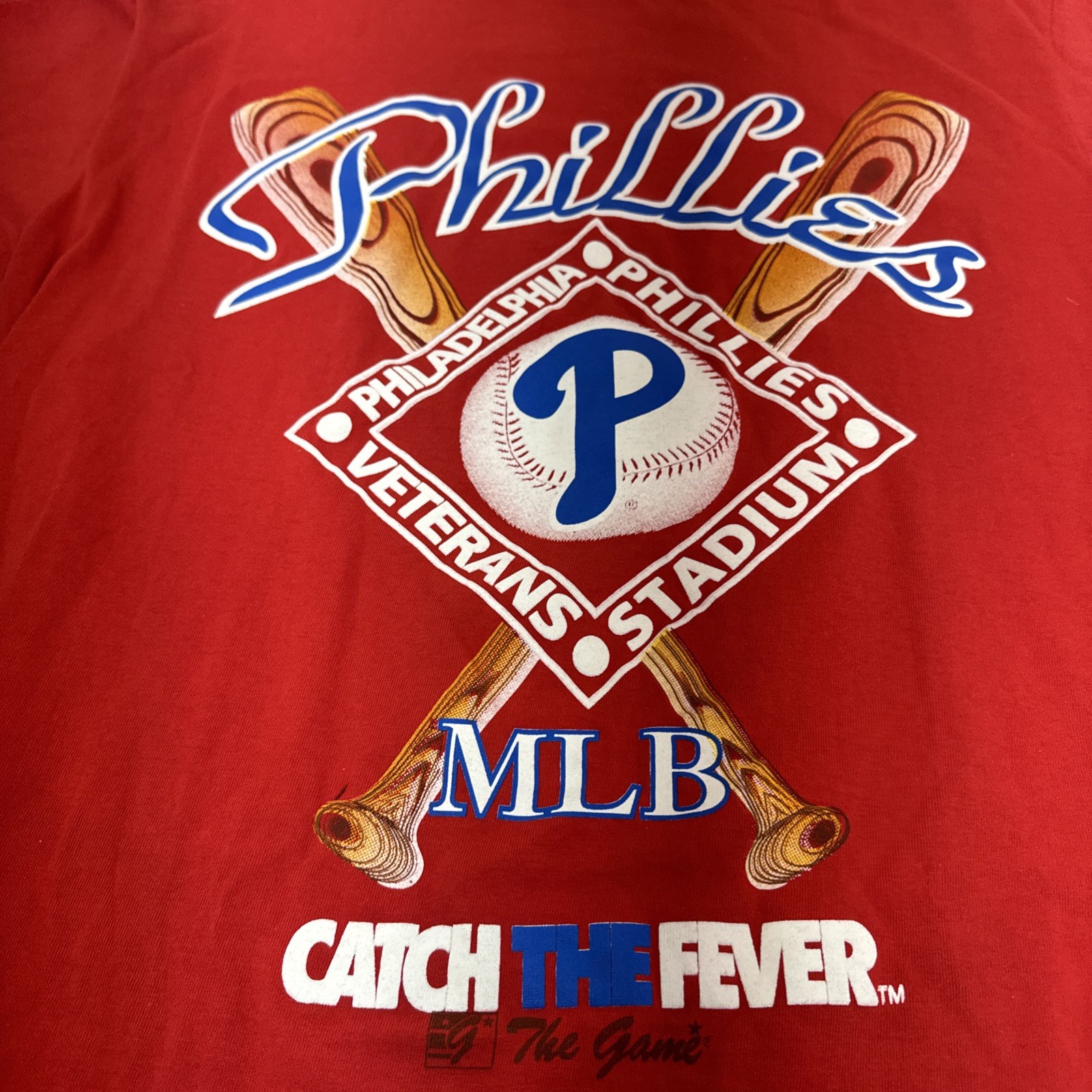 Vintage Phillies The Game T-Shirt L USA Single Stitch Sleeve MLB Catch The Fever