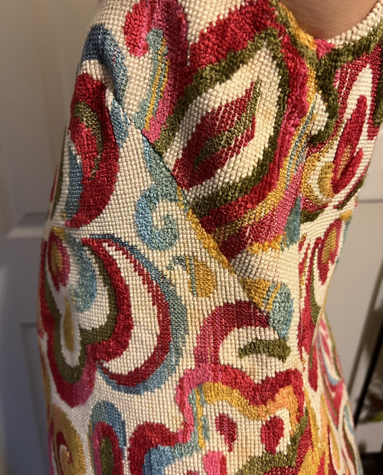 VINTAGE 70’s TAPESTRY OPEN VEST SIZE 7-8 TUNIC LINED SLEEVELESS HIPPIE RARE FIND
