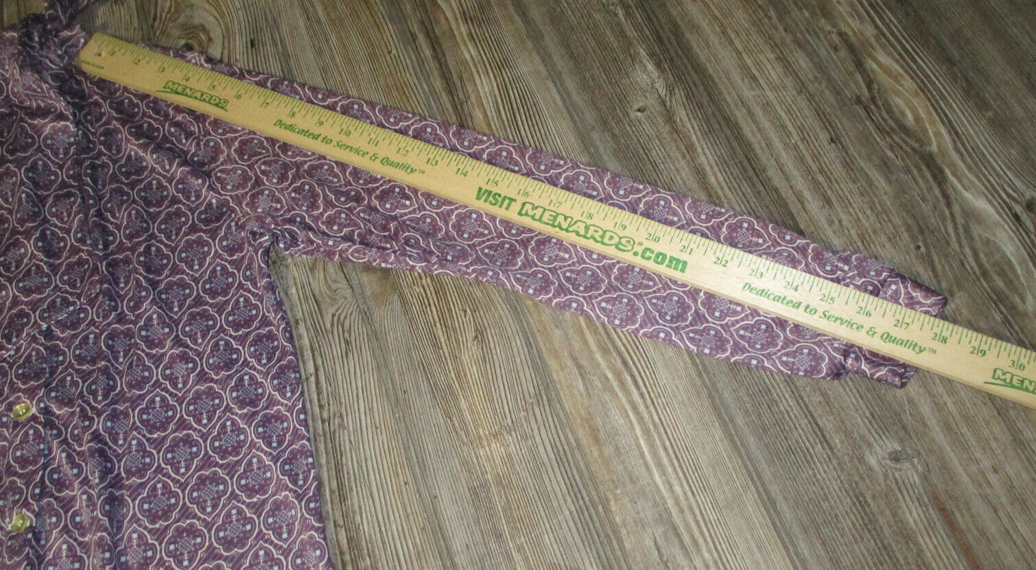Vitg 80s Cape Cod Match Mates Purple Print Long Slv Top Size 14 Made in USA