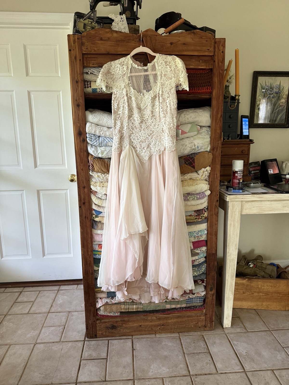Susan Lane’s Country Elegance Bridal/Formal Dress Size 8 Blush Pink Vintage