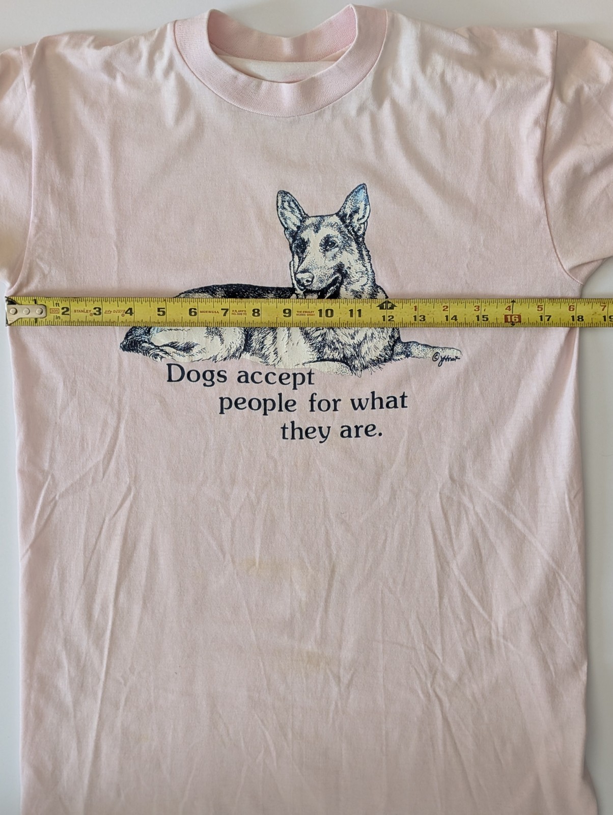 Vintage 1990’s „Dogs Accept People For Who They Are” T-Shirt Women’s Size M/L