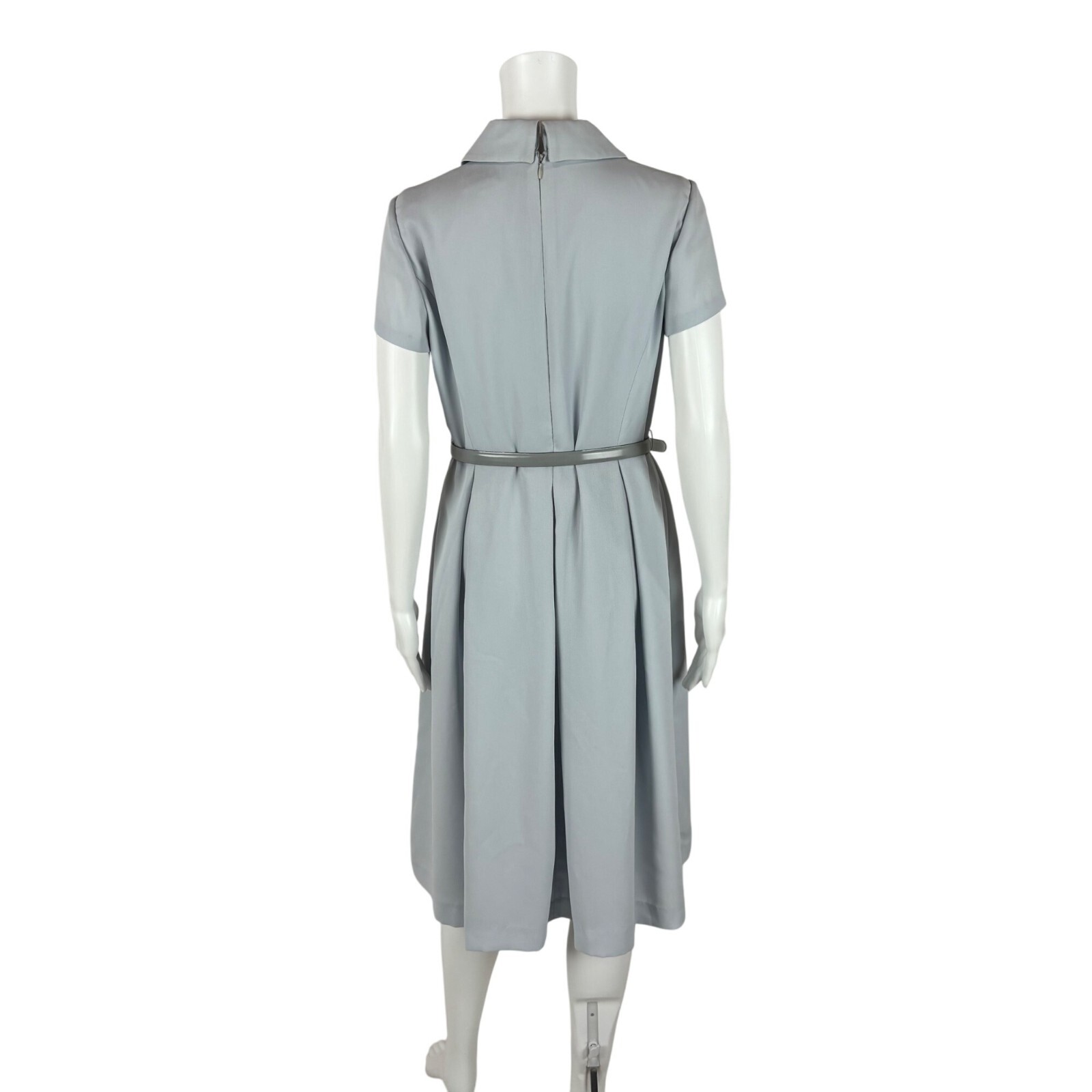 Vintage 80s Retro Dress Womens Medium 1950s Style Fit And Flare Belted Rockabill