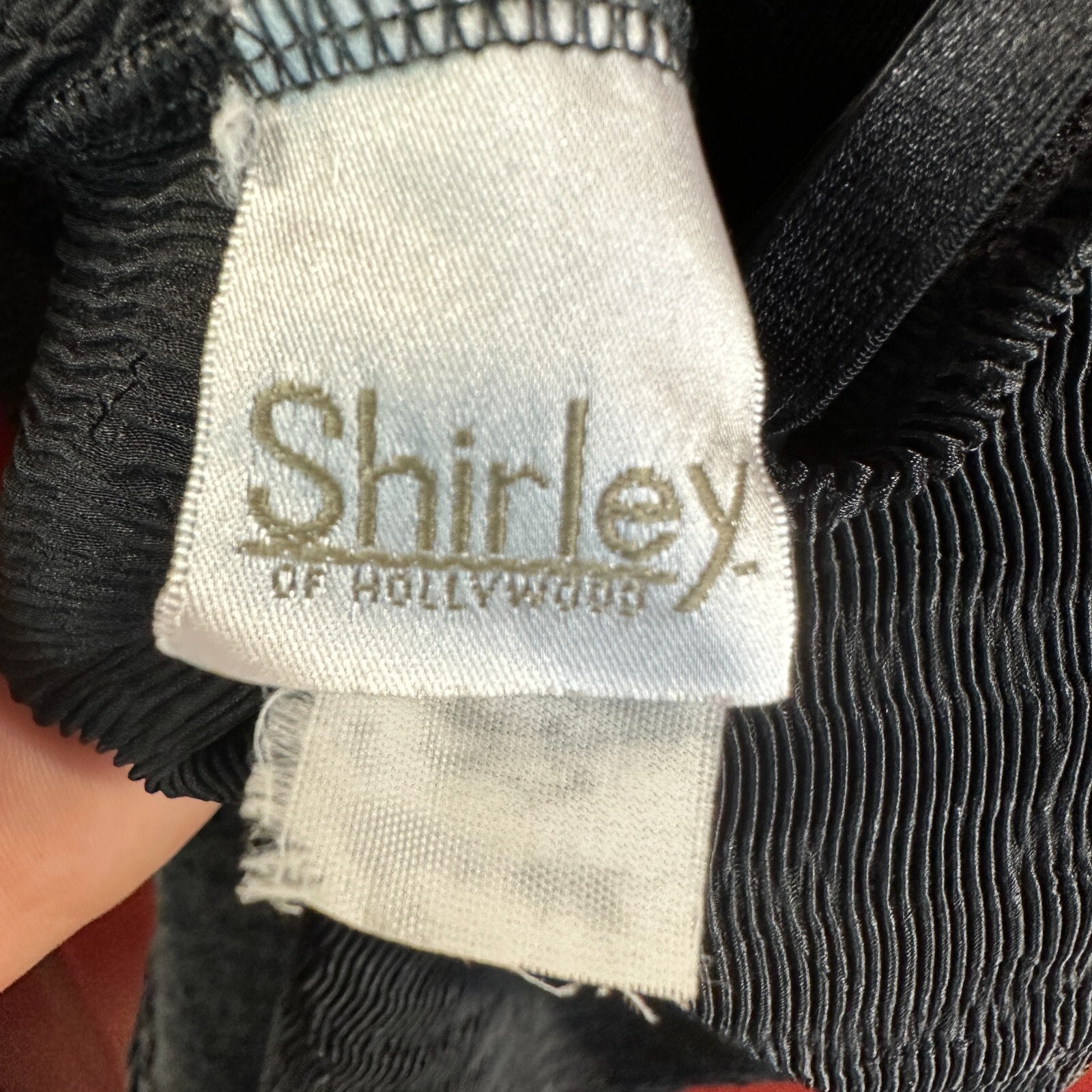 VTG Shirley Of Hollywood Liquid Satin Crinkle Asymmetrical Slip Dress Sz Medium