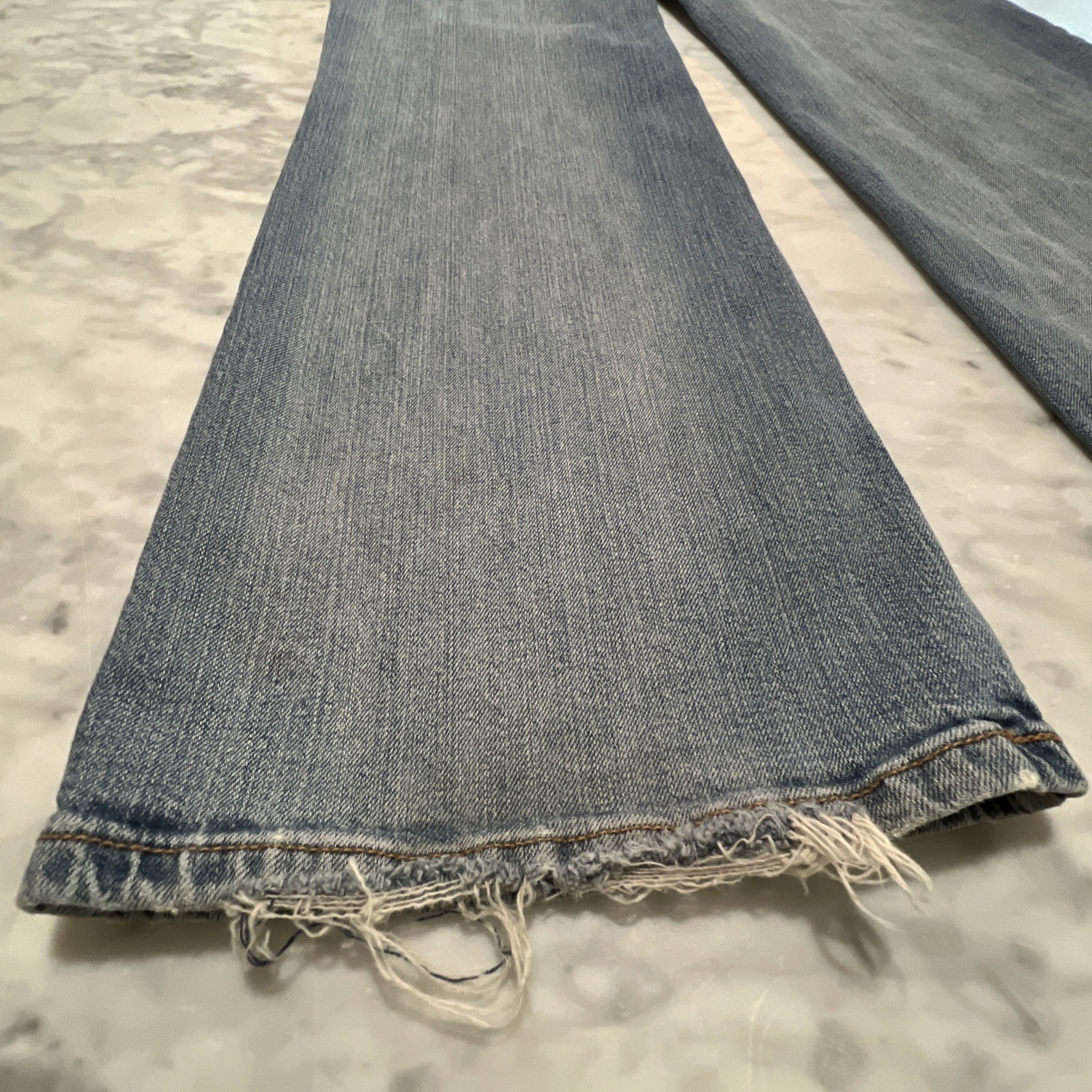 Vintage 90’s Lawman Western Jeans Women 13 Bell Bottom Embellished Faded Stretch