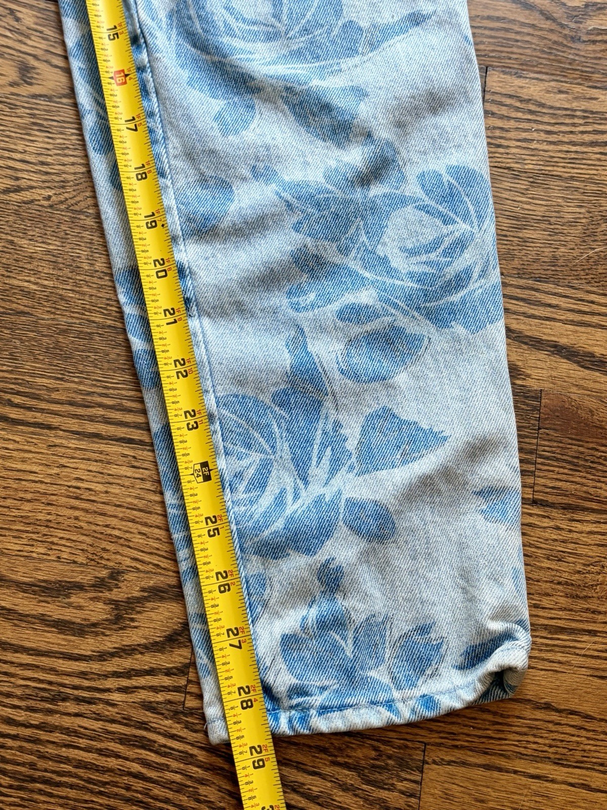 Vintage Zena Floral Damask Jeans Baroque Tapestry High Waisted Tapered Leg USA