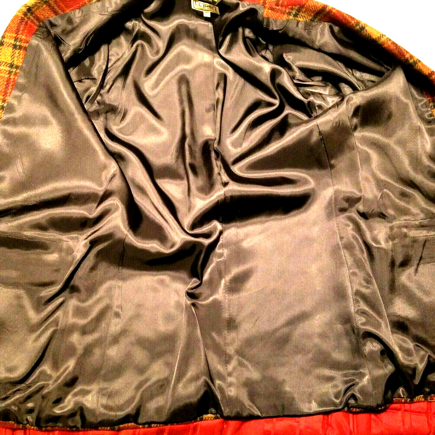 vintage ll bean womens plaid blazer 1 button closure fully lined size 10R
