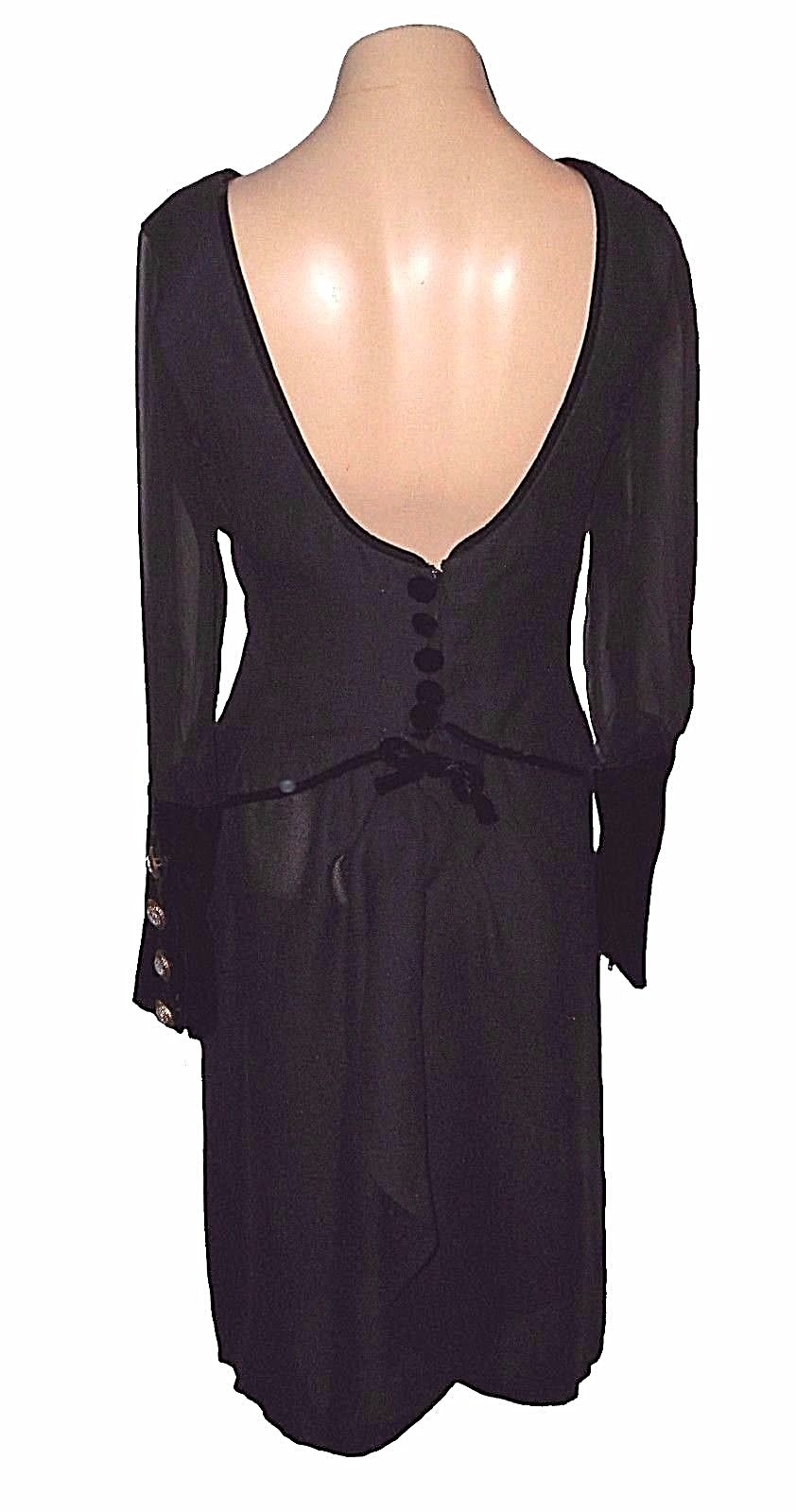 Dress, Vintage, V.C. Boutique, Evening Velour-Crape Lovely, 8