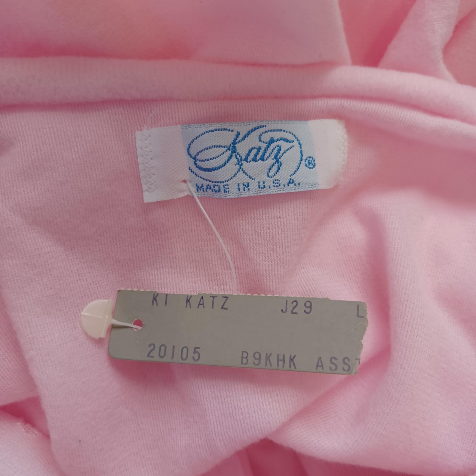 Vtg Katz W/Tags PJs Wns Lg Pink Embroidered Flowers Eyelets PJ’s 2 Piece Granny