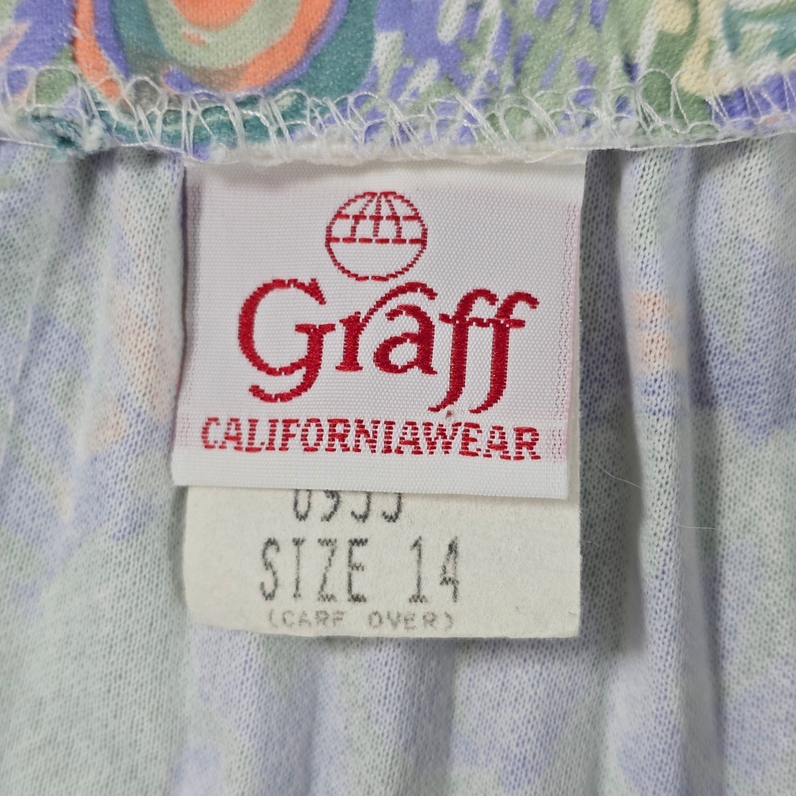 Graff Californiawear Vintage Abstract Geometric Pleated Midi Skirt Size 14 6955