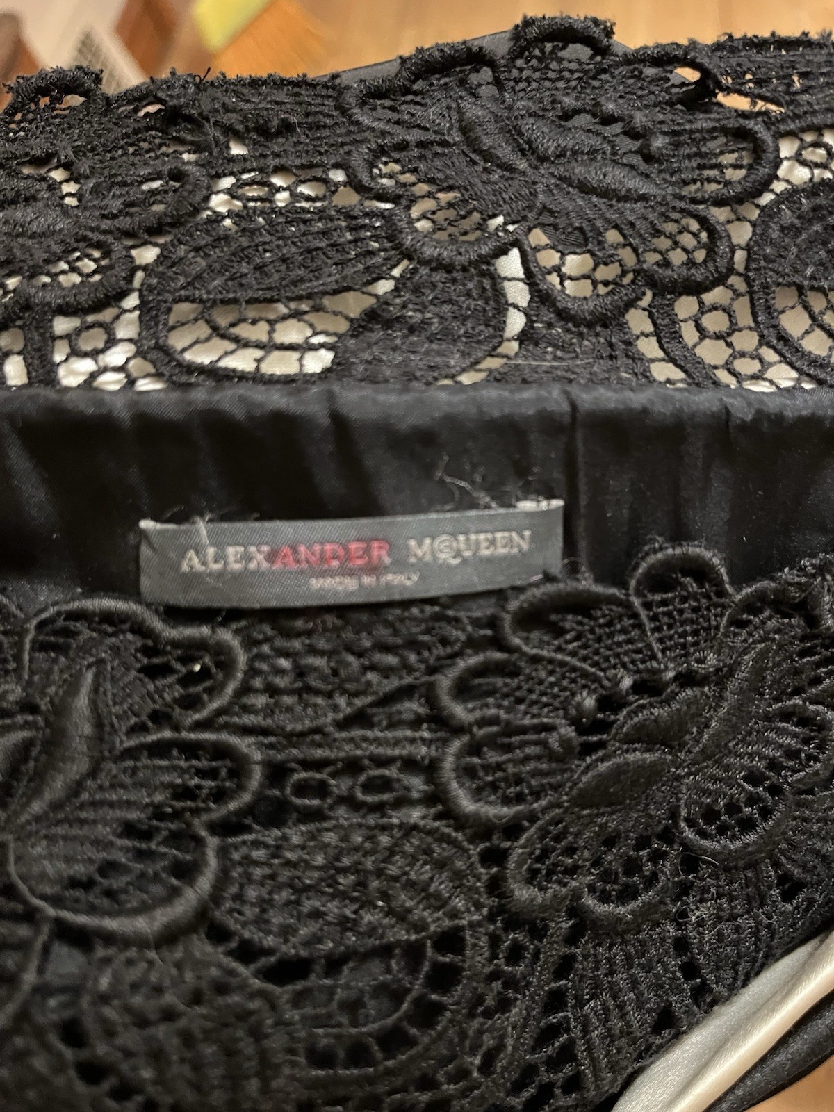 Alexander McQueen Vintage 2006 Widows Of Culloden Silk and Lace Dress