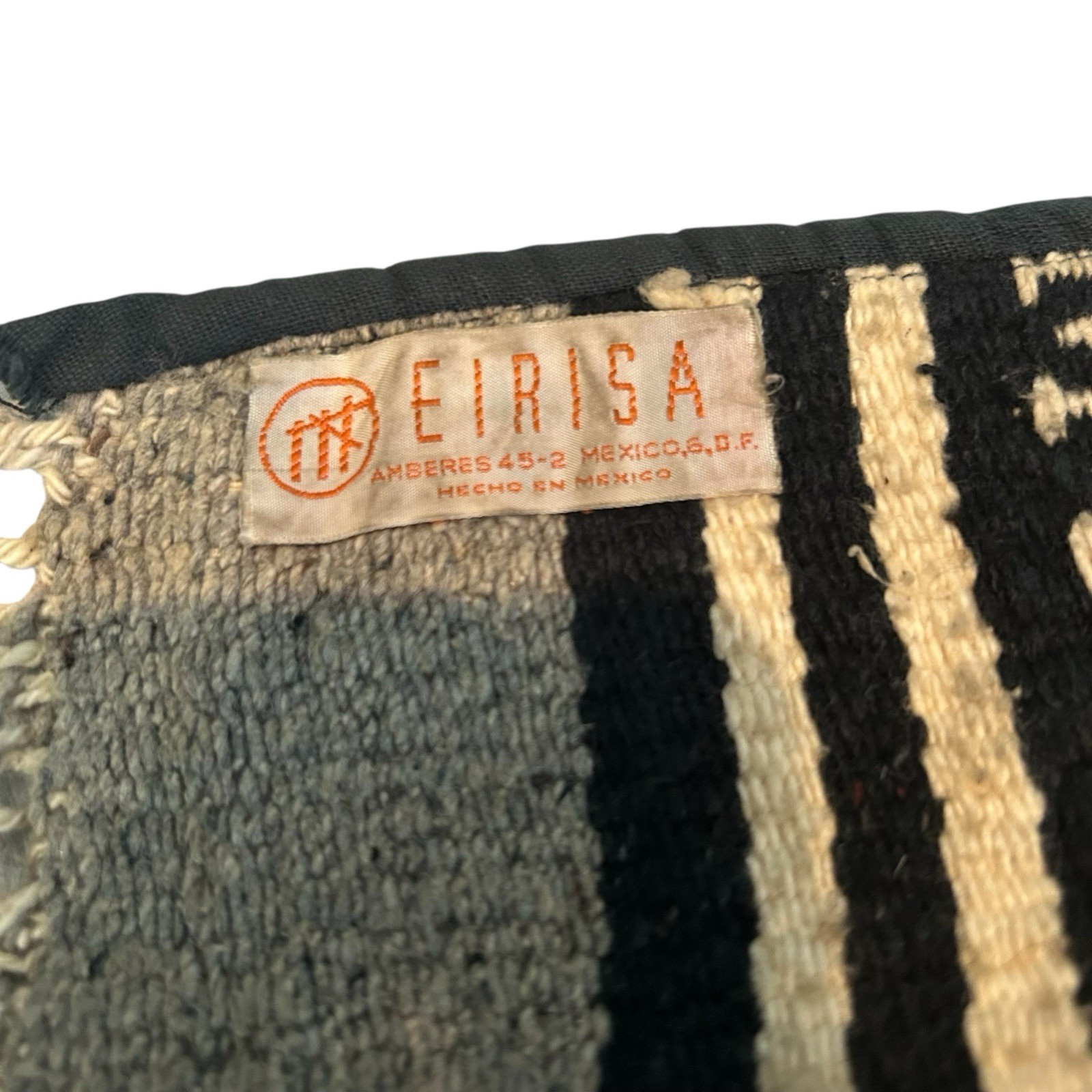 Vintage 70s Mexican Woven Vest EIRISA Mexico Boho Southwestern Fringe Wool Small