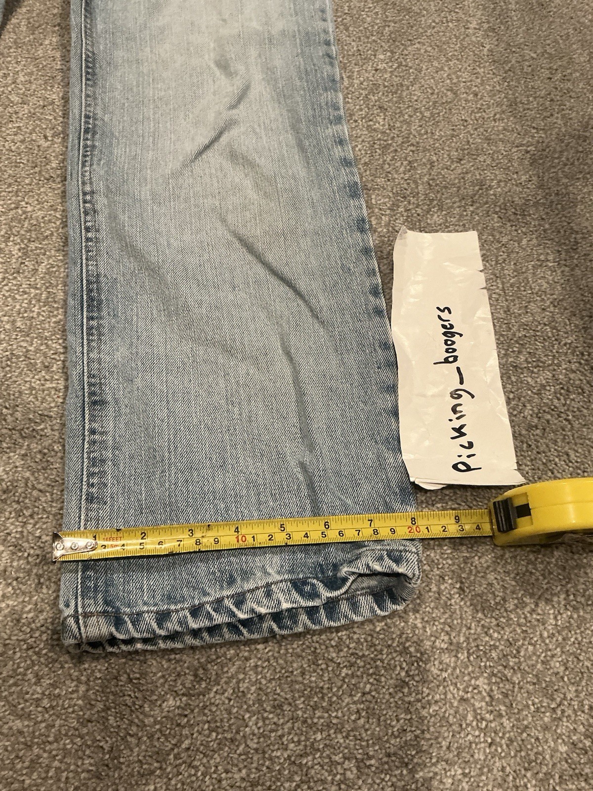 Vintage Polo Jean Co. Distress Saturday Jean 4 X 29 Light Wash Blue Denim