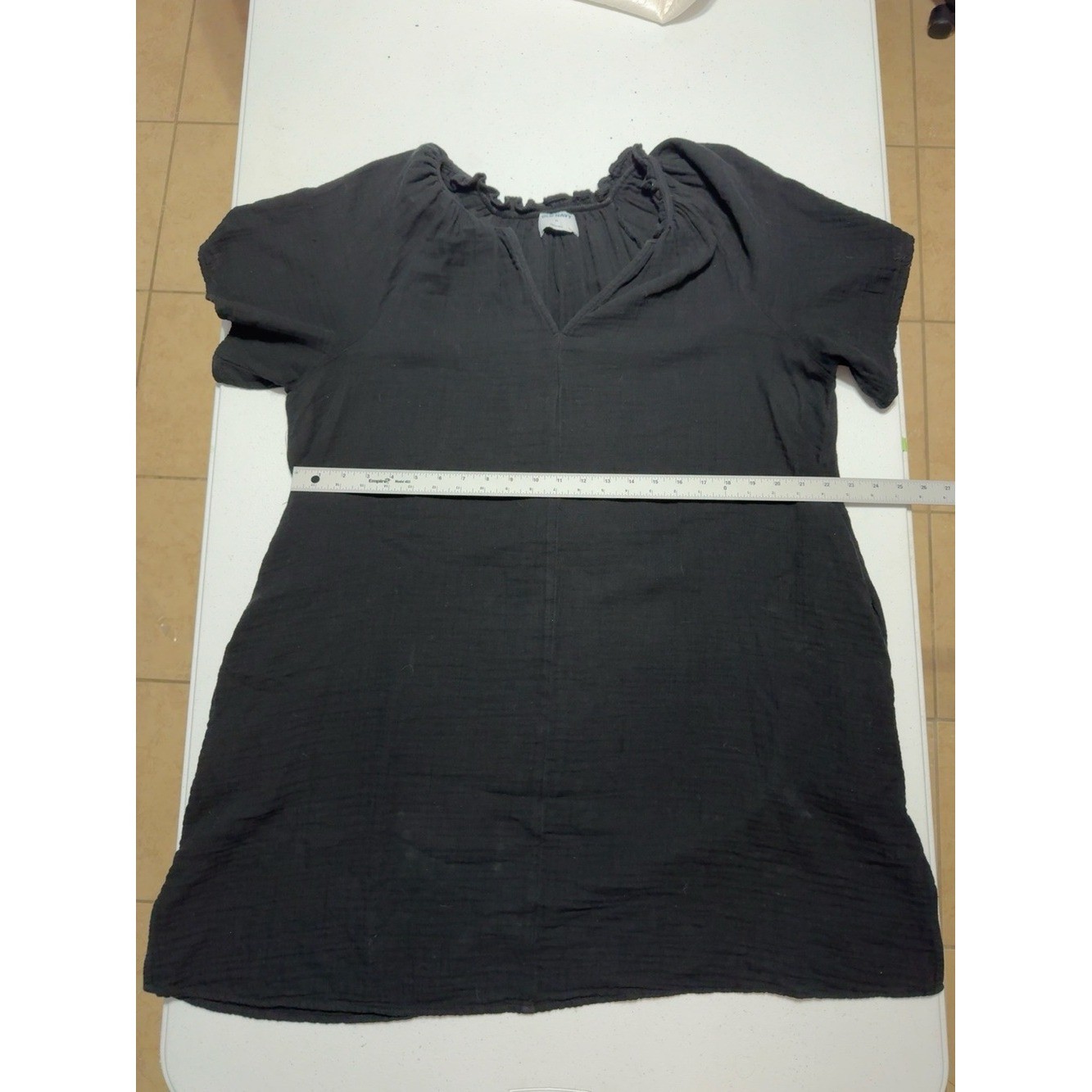 Women’s Black Dress Old Navy Gauzy Lightweight Size XL Boho Cottagecore