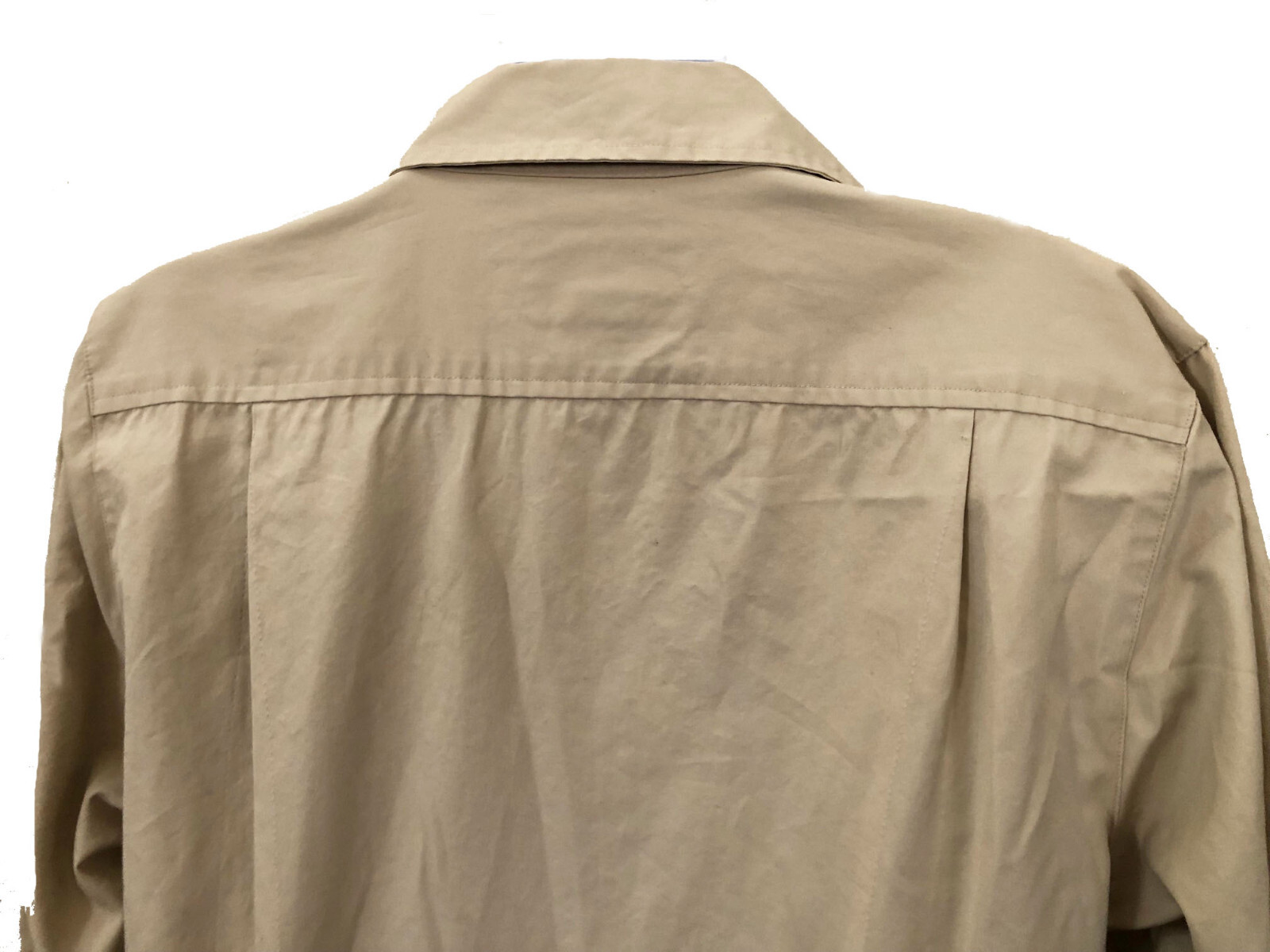 Rare Orig Banana Republic 1970s 100% Cotton Epaulettes Khaki Safari Dress sz 12