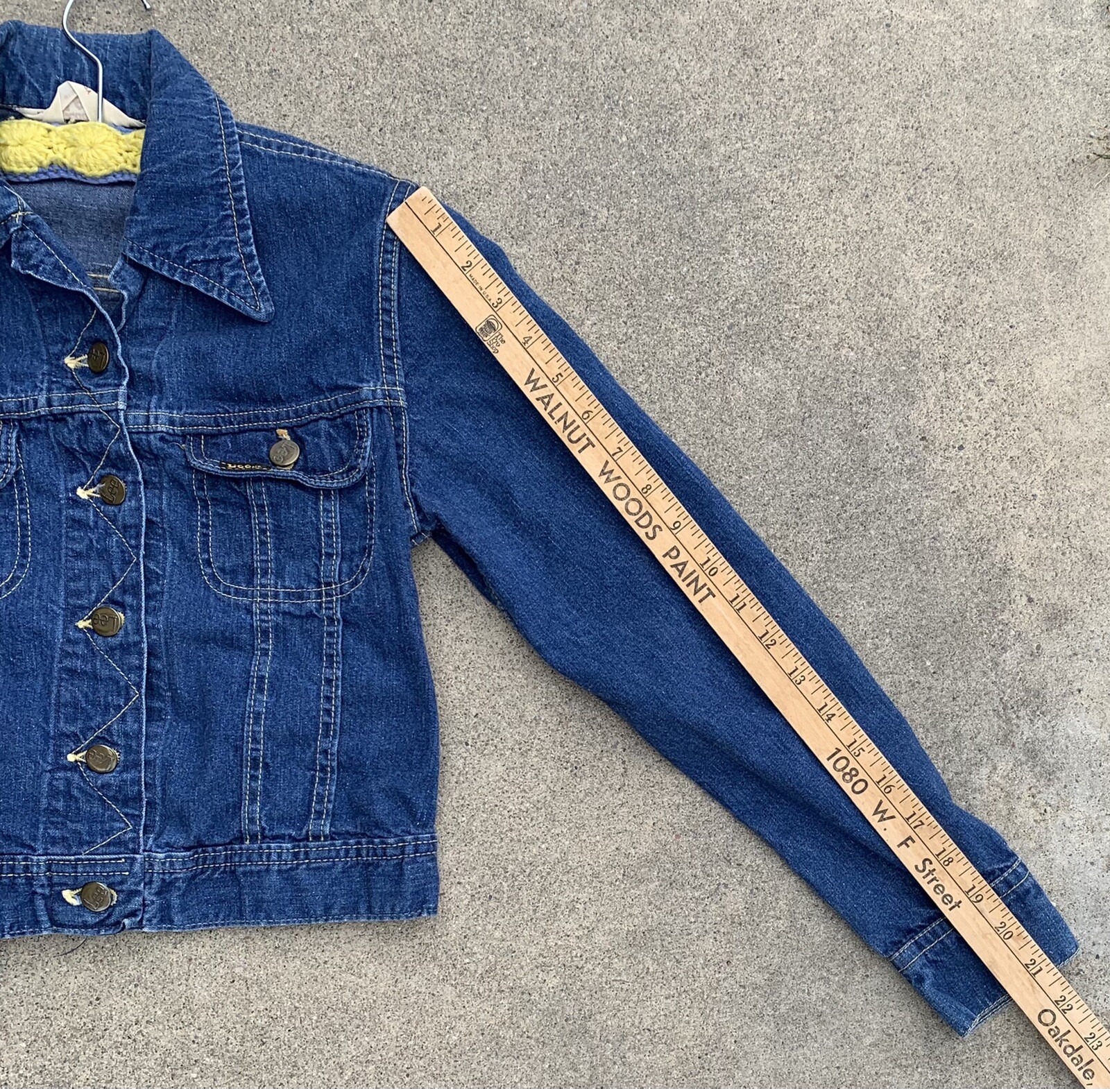 vintage Lady Lee denim jacket jean jeans jacket made in USA Size 7 8