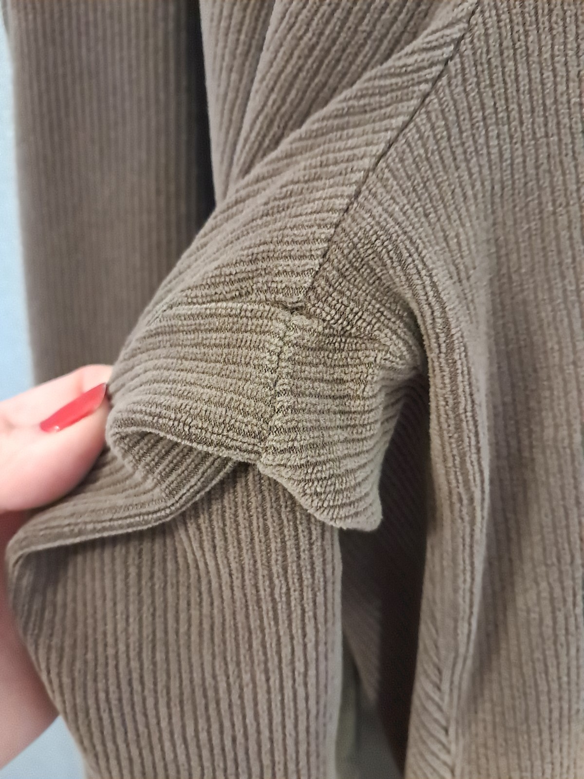 Vtg Lands End Brown Relaxed Fit Elastic Waist Pull On Corduroy Pants L (14-16)