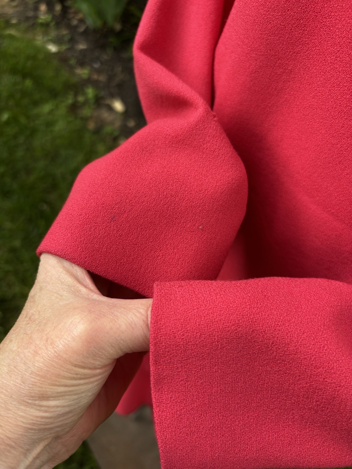 VTG 80s Dress Peplum 80s Career Cocktail Small Sz 4 Pink Wool Union 34x30x34″