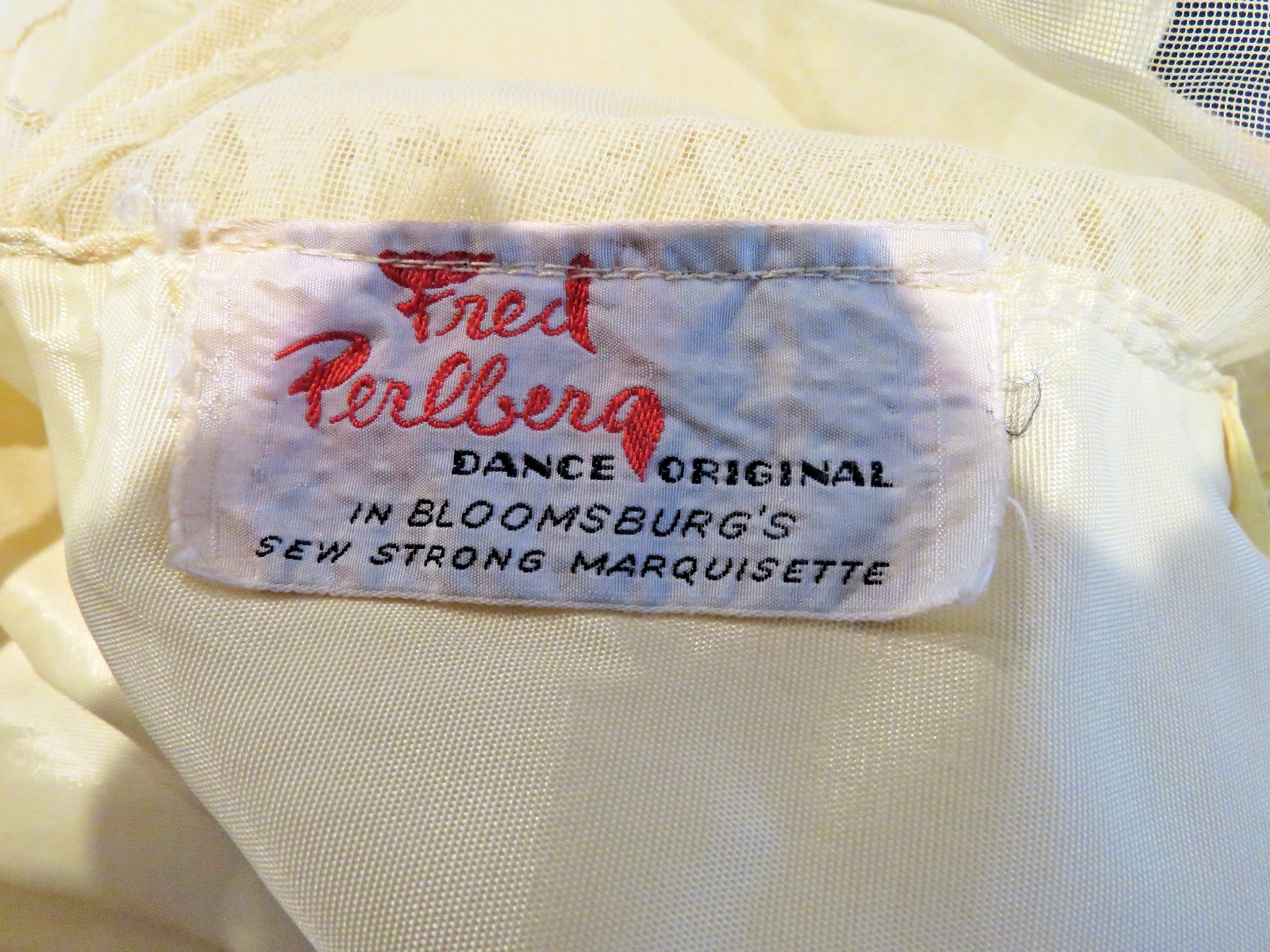 VINTAGE 1950’s FRED PERLBERG Dance Originals Yellow Dress S M Formal Gown EUC