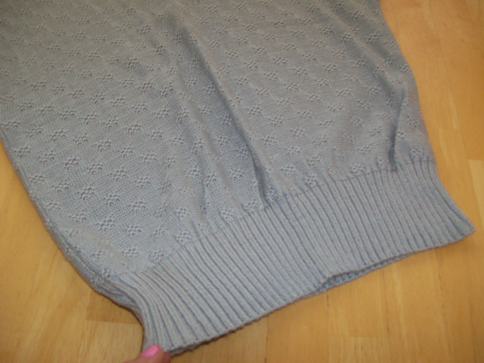 True Vintage 1980’s Barry & Me Sweater Vest Knit Beige Slouchy Small VTG 80’s