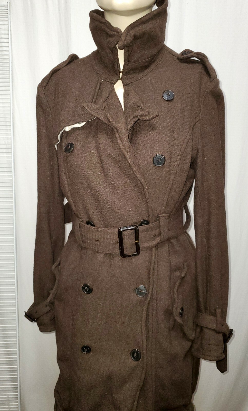 ALL SAINTS SPITALFIELDS Wired BERIZLO COAT UK SIZE 6, US 4, EU 34