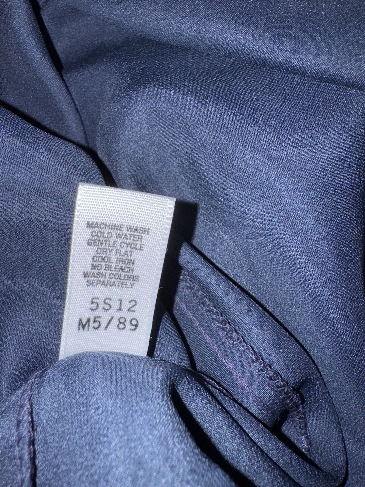 VTG 1989 Calvin Klein Satin Peignoir Set NWT Navy Robe/Nightgown OS/L Deadstock