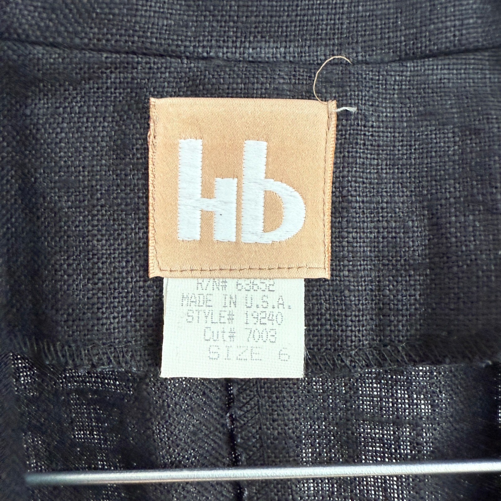 HB Vintage Linen Blazer Jacket Womens Size 6 Made in USA Career NWT