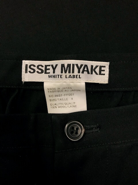 Large Issey Miyake 1990s Wide Leg Pants Black Trousers Vintage Designer 90s Wool
