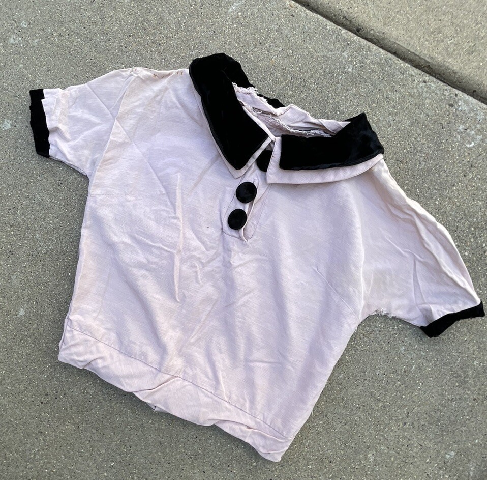 Vtg 40s Lilac Blouse Handmade Peter Pan Collar Velvet