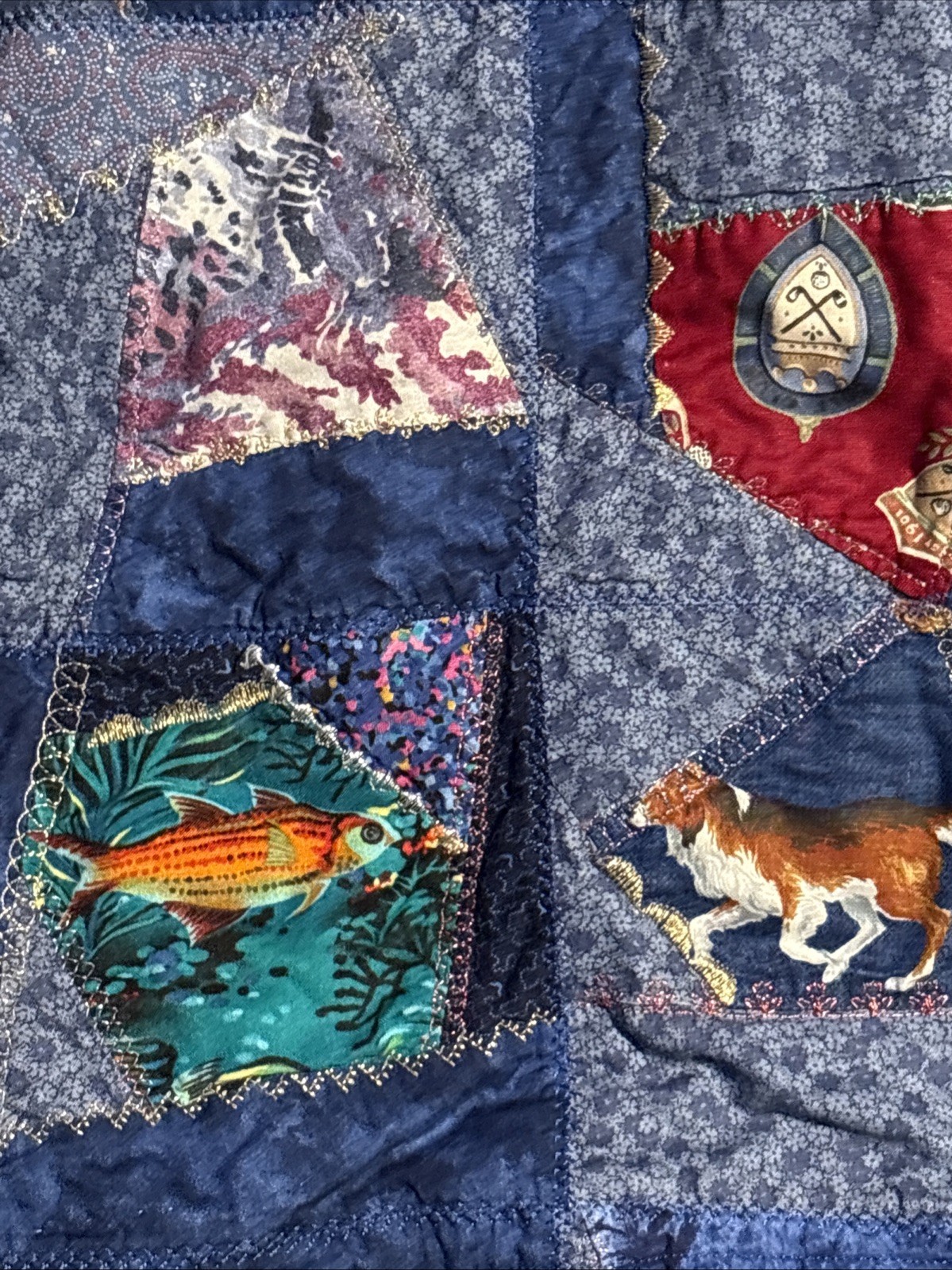 Vintage patchwork quilted coat, Bohemian/Crazy Quilt Style Pre-owned M/L? Women