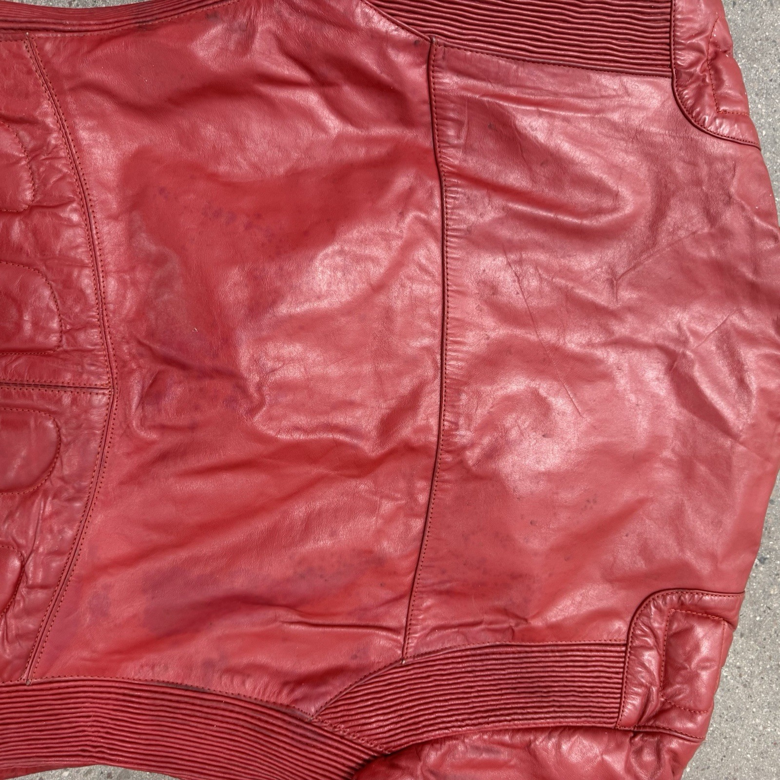 Vintage Leather Jacket Wilsons Red Leather Size 40