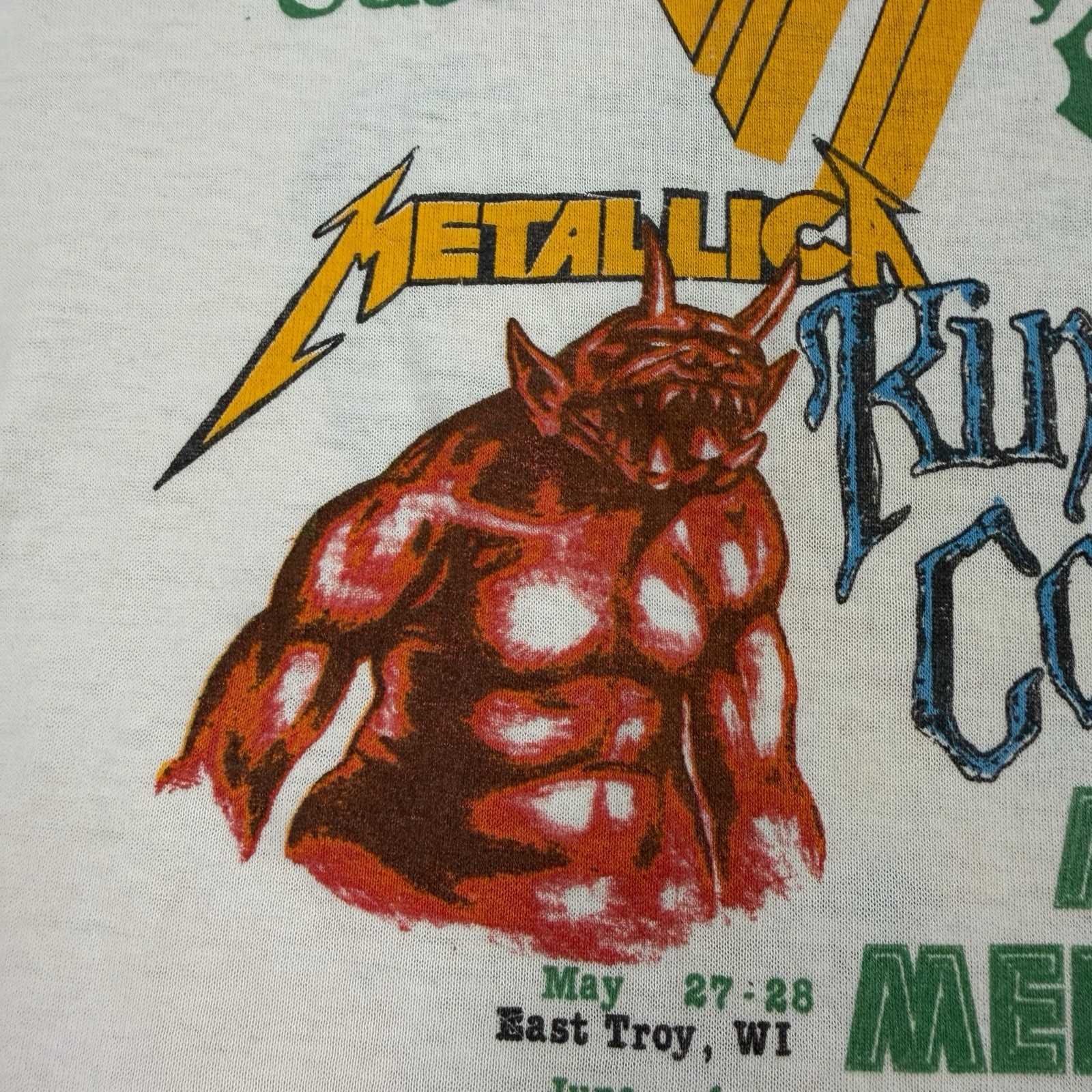 Vintage 1988 Monster Of Rock Tour Shirt Metallica Van Halen Scorpion Band Shirt