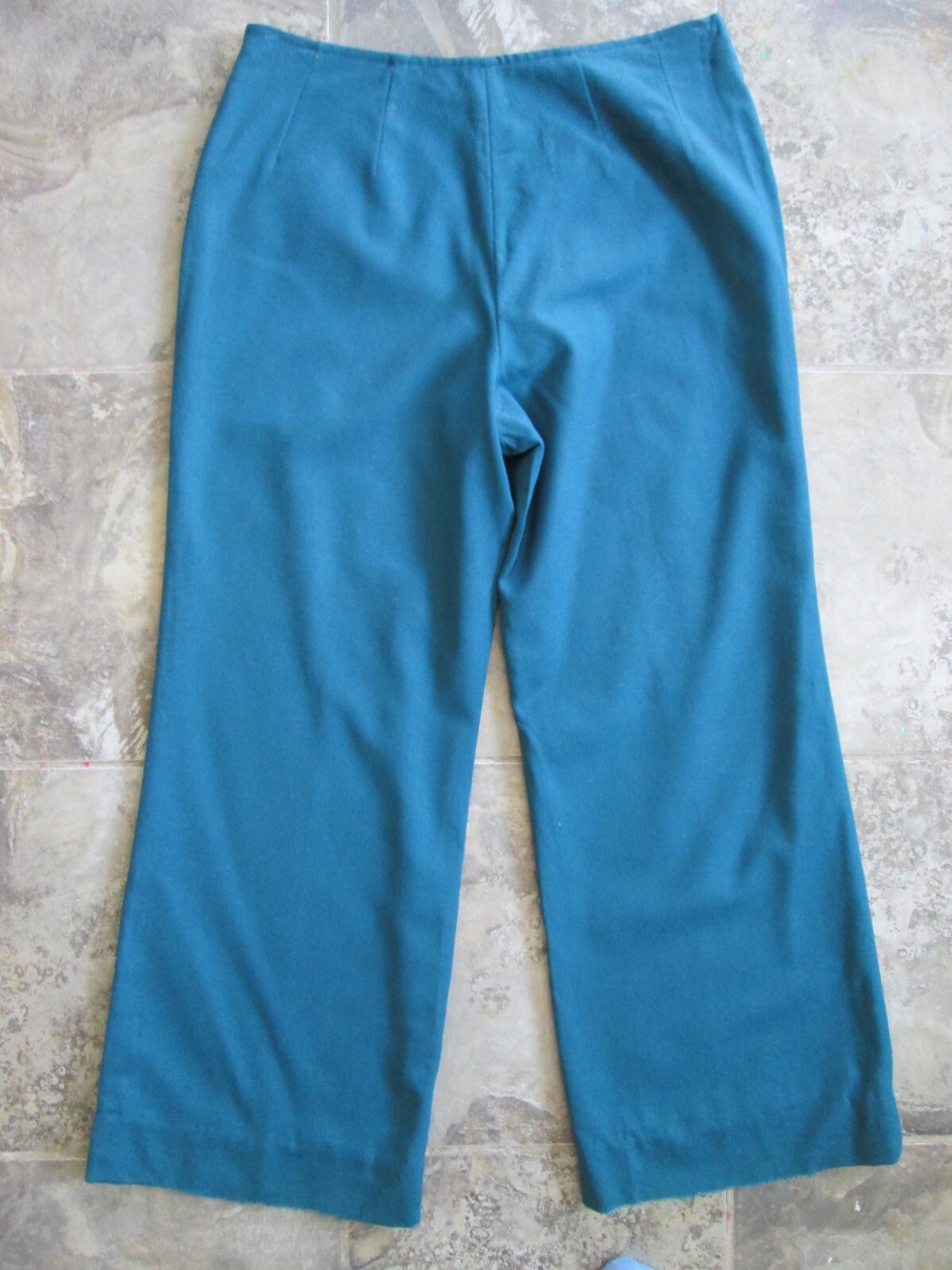 Vintage Young Pendleton Wool Pants 15-16 32×28 High Rise Virgin Wool Teal Blue