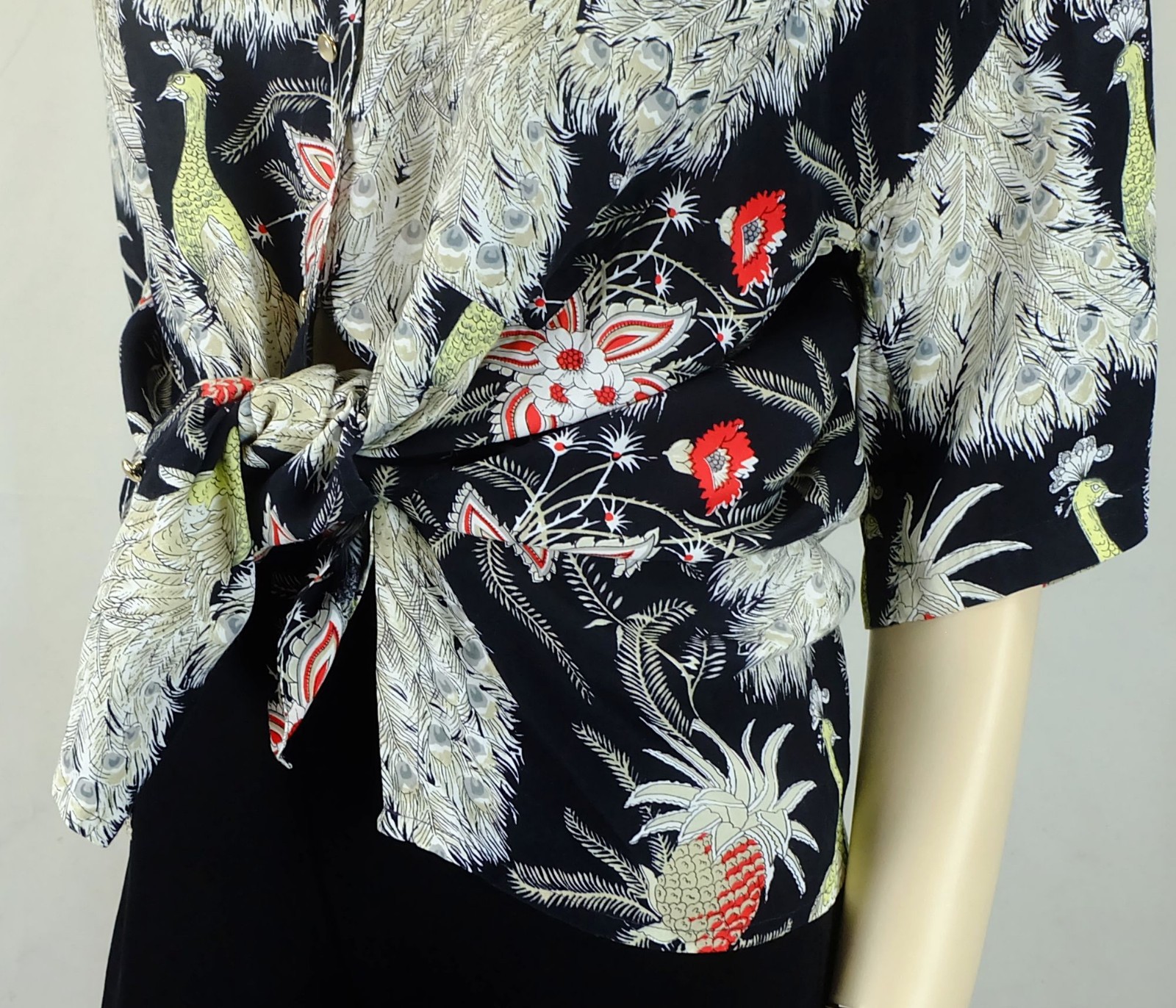 80s vintage BLOUSE savory italia size 40 oversized fanciful print