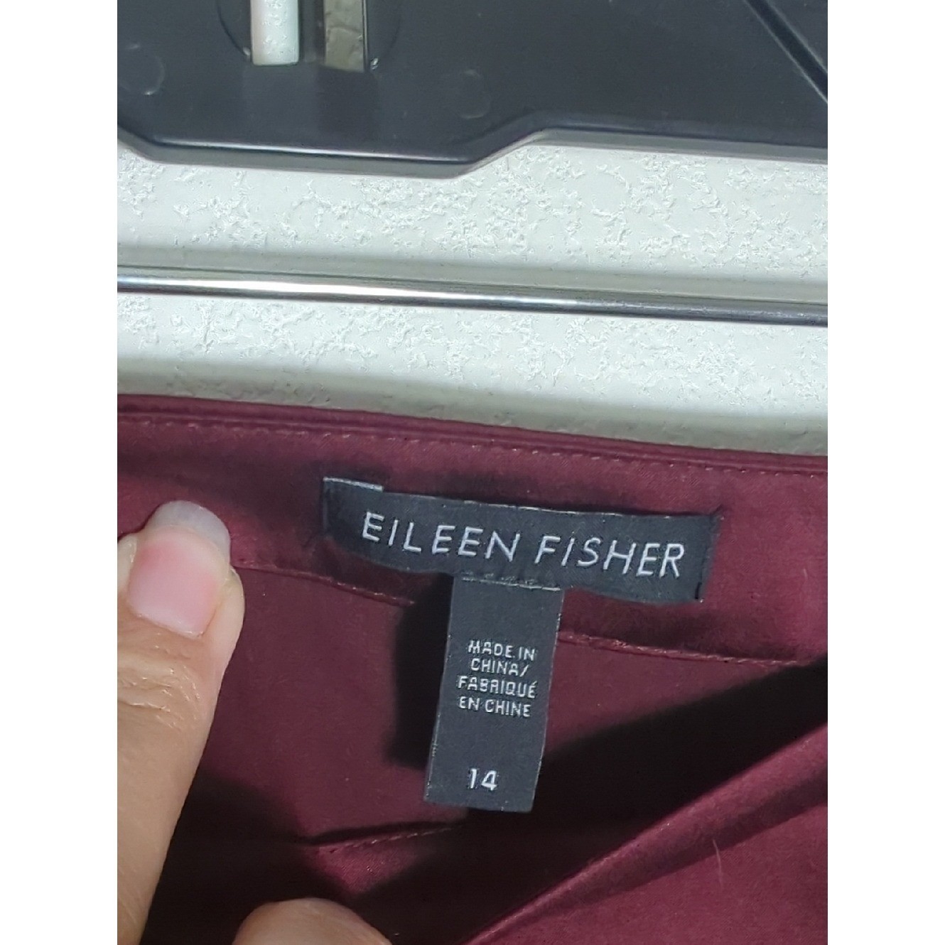 Eileen Fisher Womens Skirt Silk Burgundy Wine Quiet Luxury Old Money Plus Sz 14