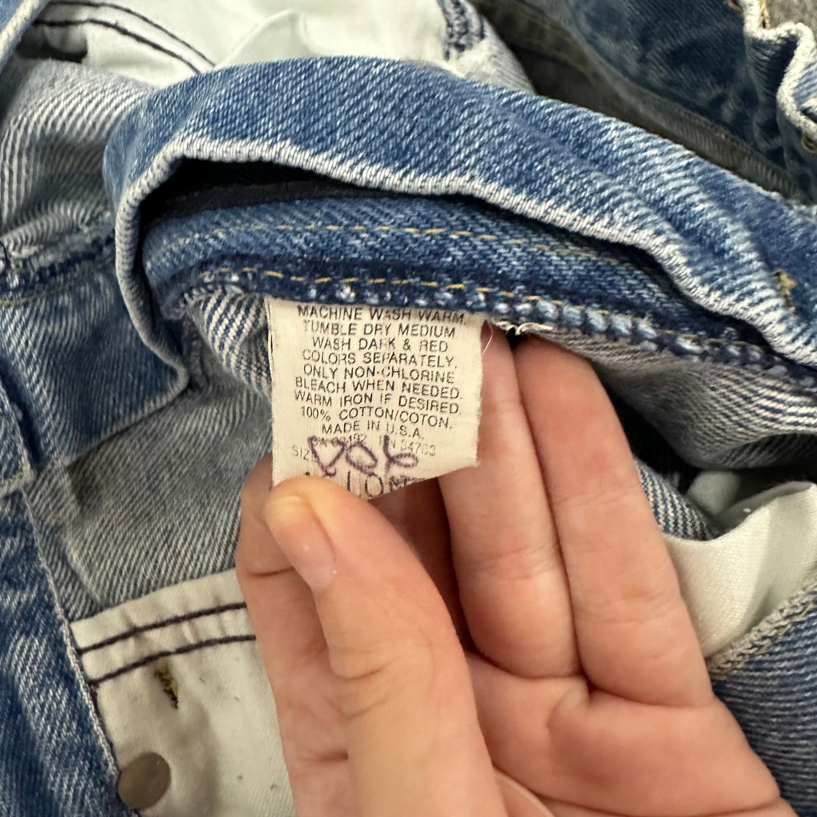 Lee Jeans Womens Size 32×34 Blue High Rise Straight Leg Denim Vintage