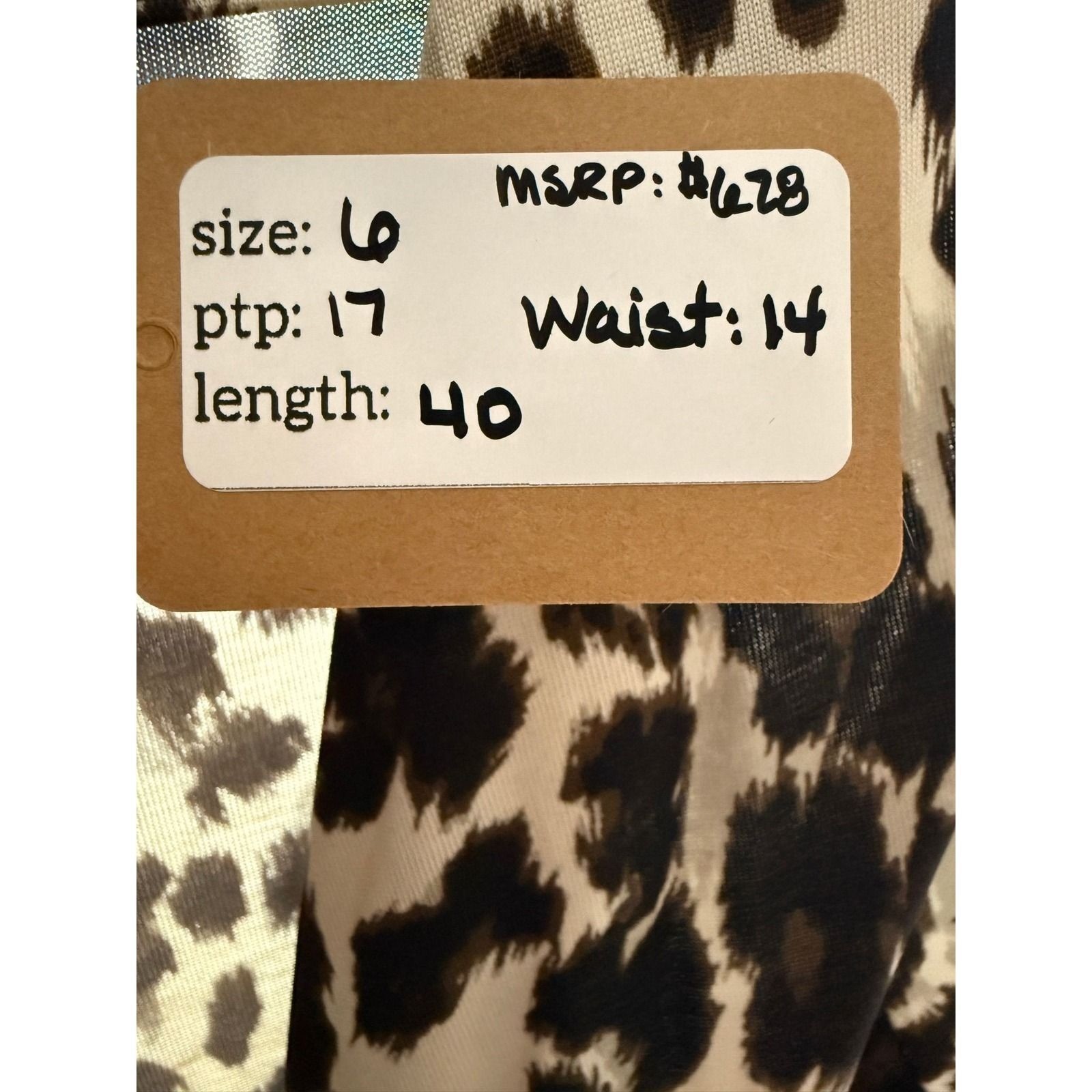 Diane von Furstenberg Leopard Silk Jersey Wrap Dress Brown Cream Size 6