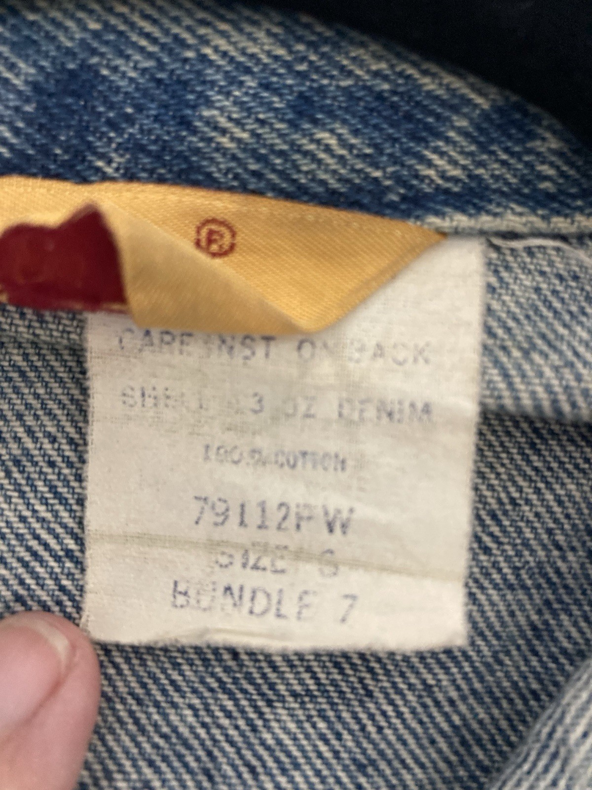Vintage Women’s 80’s Rustler Denim Jean Jacket Size Small Blue Embellished