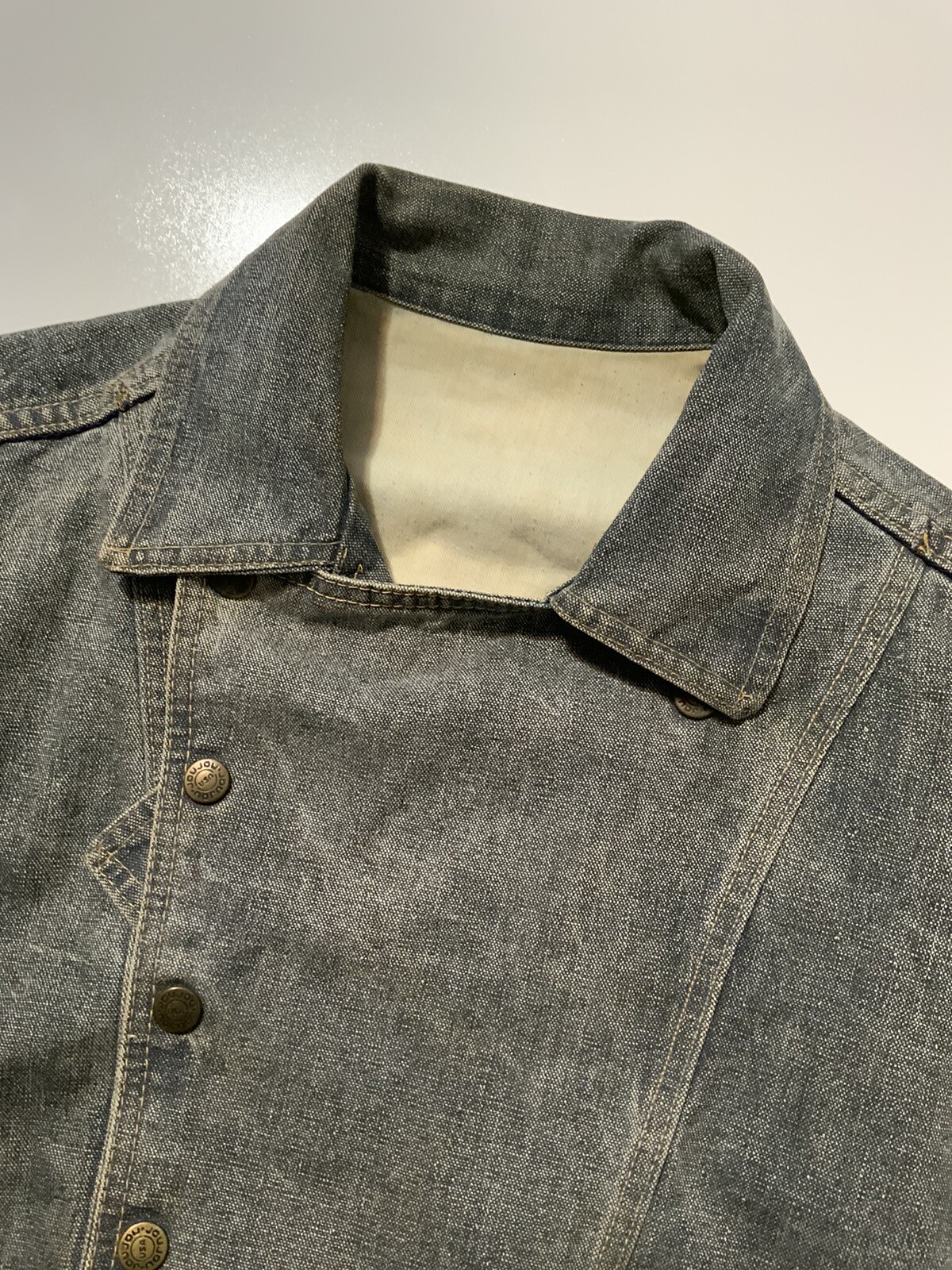Vintage 80s Jou Jou Denim Motorcycle Biker Retro Women’s Jean Jacket Sz. M